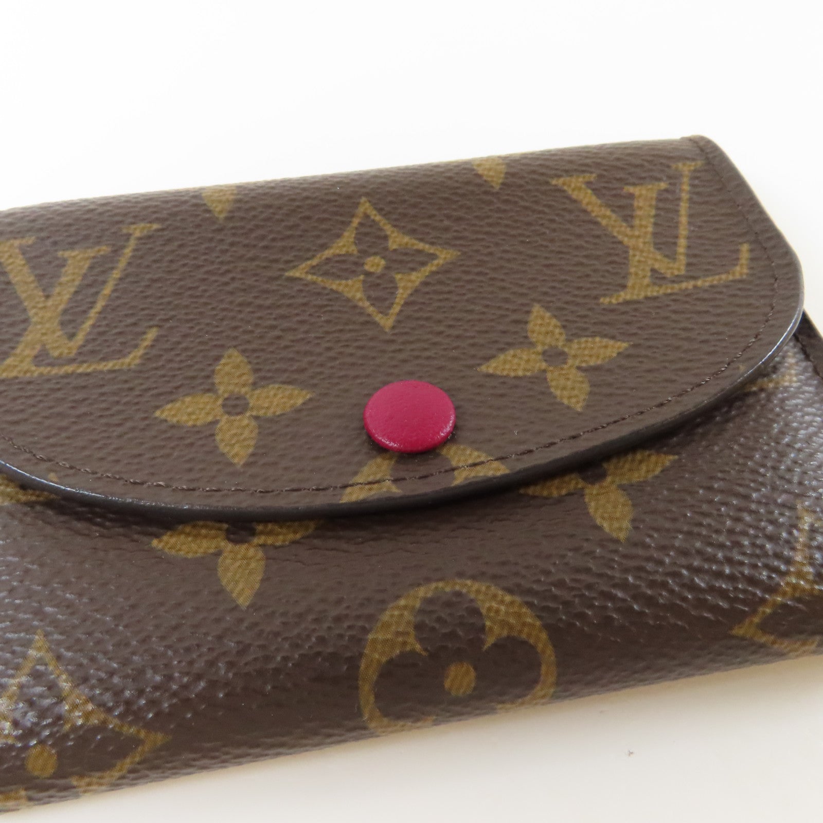 LOUIS VUITTON Monogram Rosalie Coin Purse金扣零錢包啡色/紅色