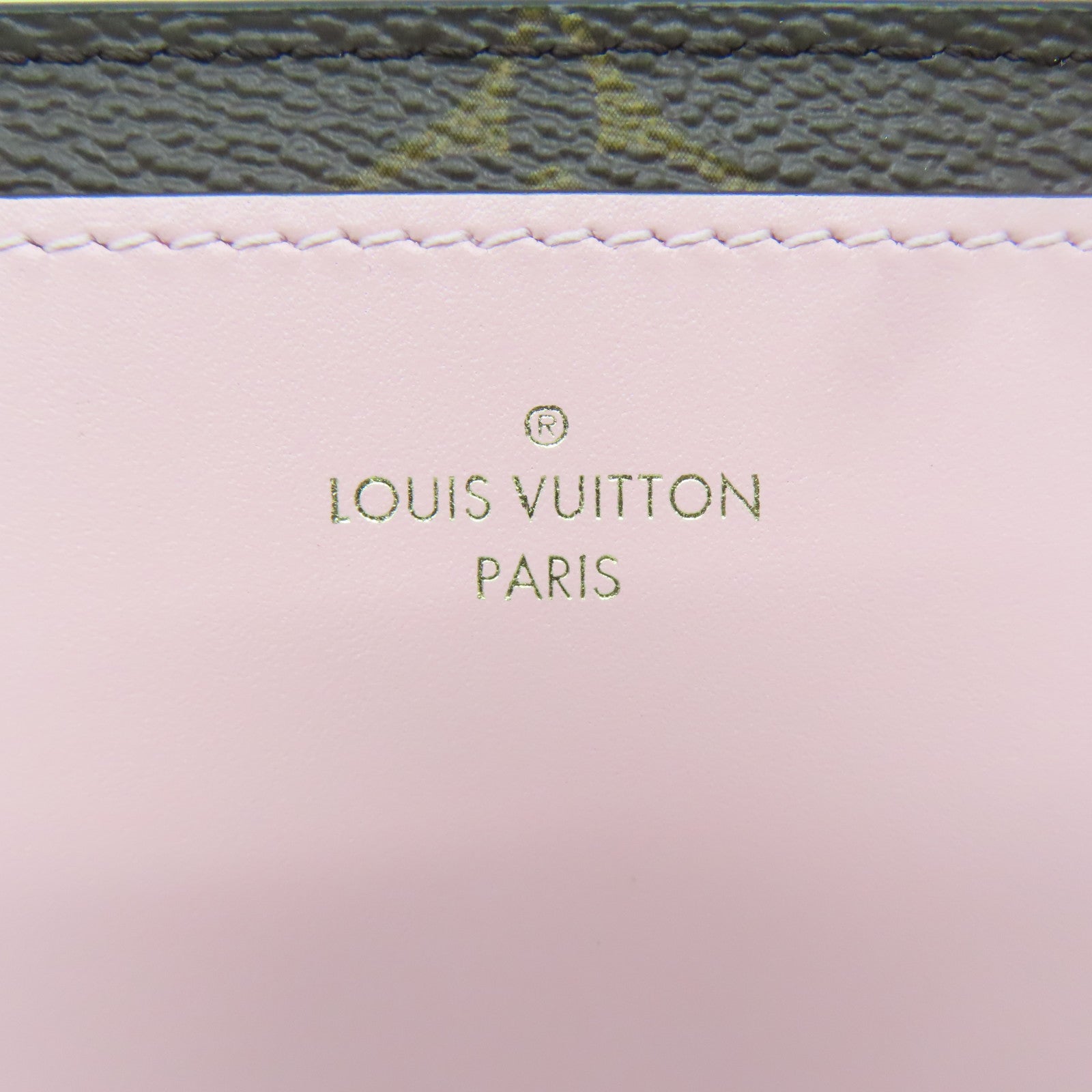 LOUIS VUITTON Monogram Lou Wallet金扣錢包啡色/粉紅色