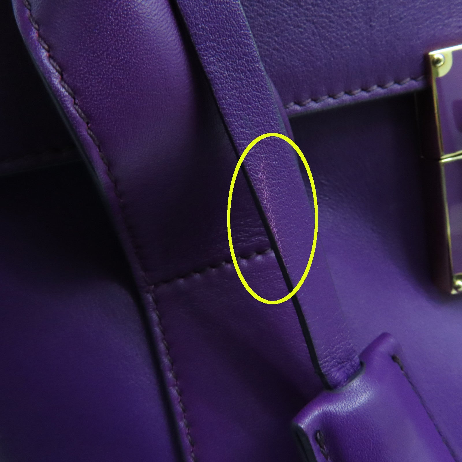 Salvatore Ferragamo 牛皮皮革Shoulder Bag金扣手挽肩背兩用袋紫色
