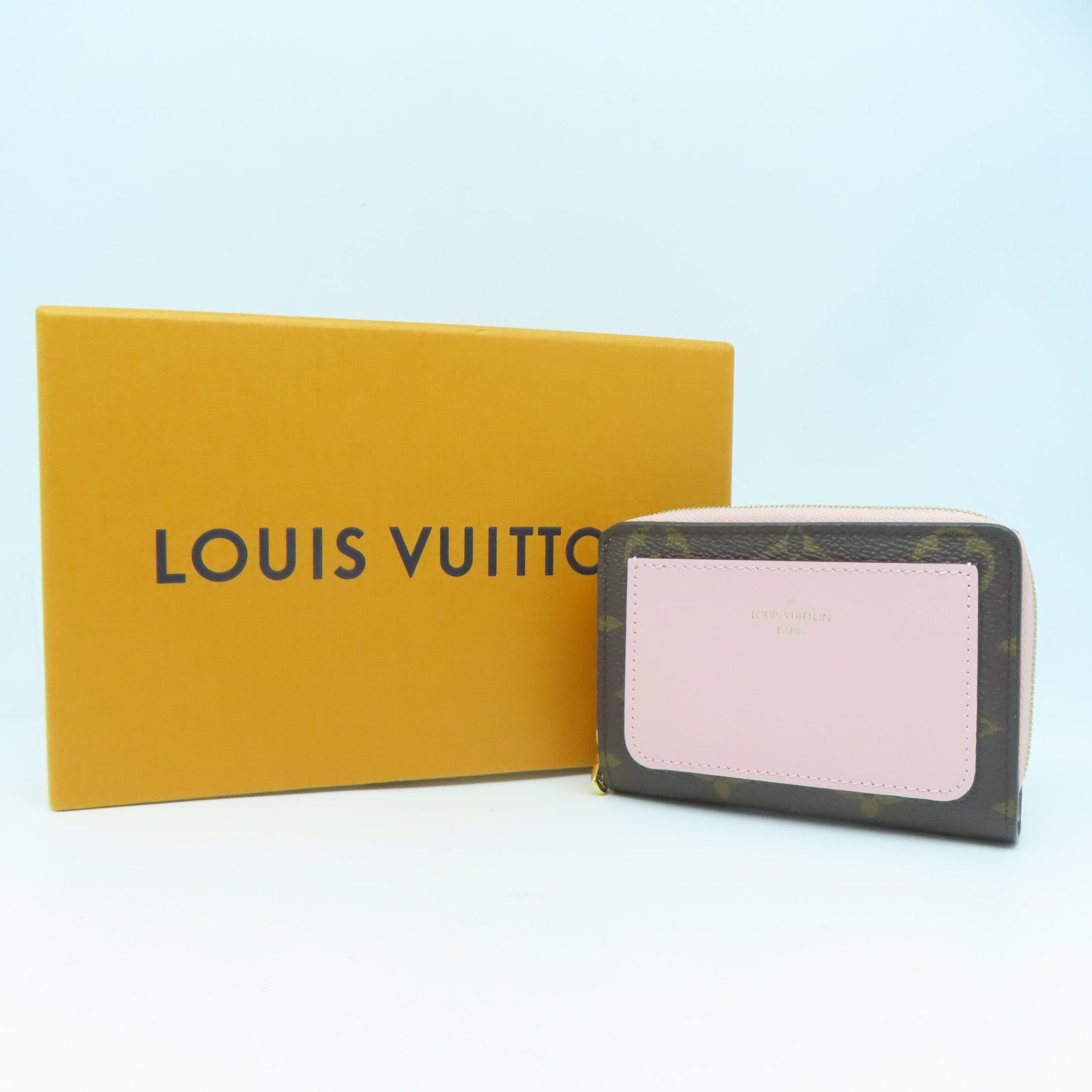 LOUIS VUITTON Monogram Lou Wallet金扣錢包啡色/粉紅色