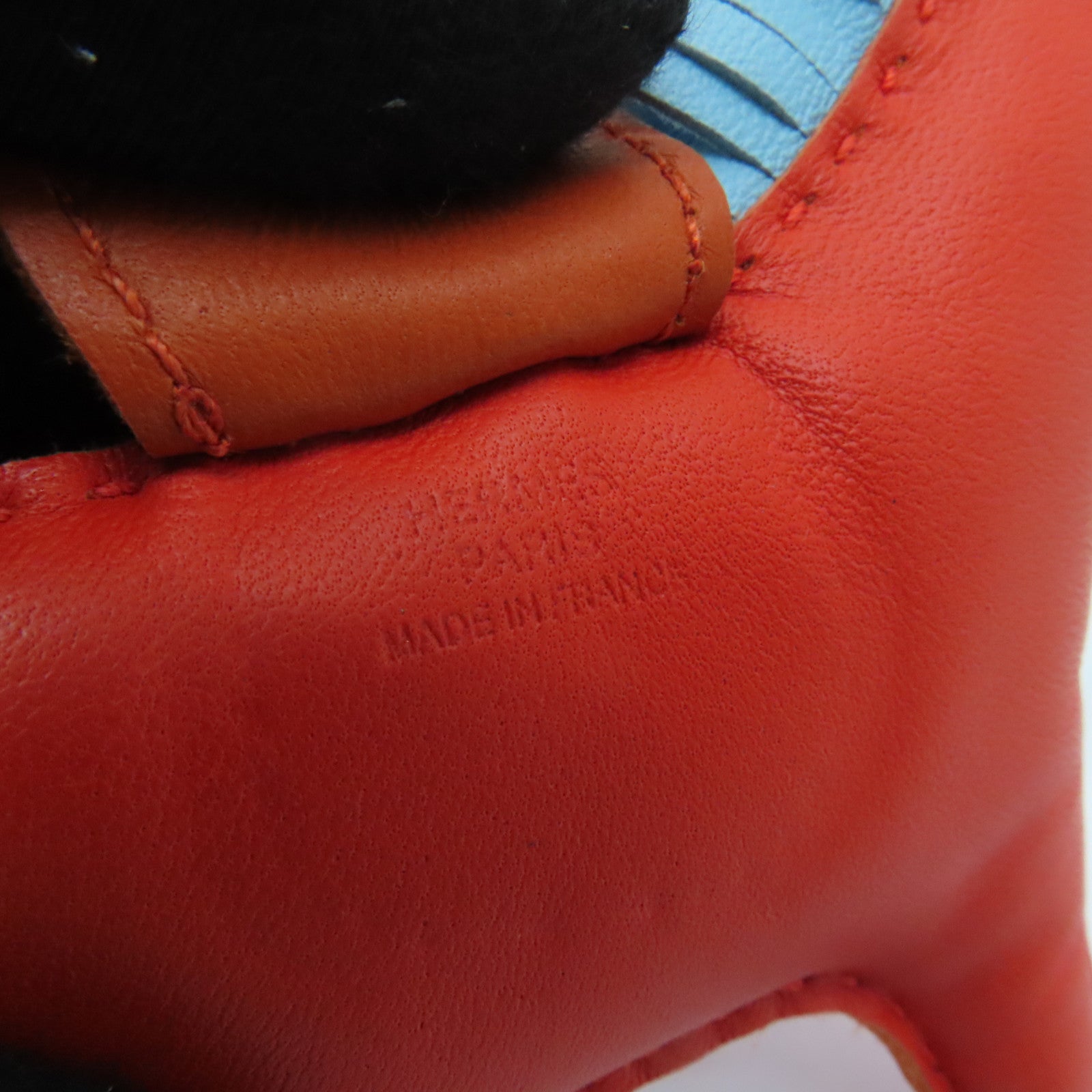 HERMES Agneau Milo皮革Rodeo MM Charm掛飾Capucine/Celeste/Cop紅色/淺藍色/啡色