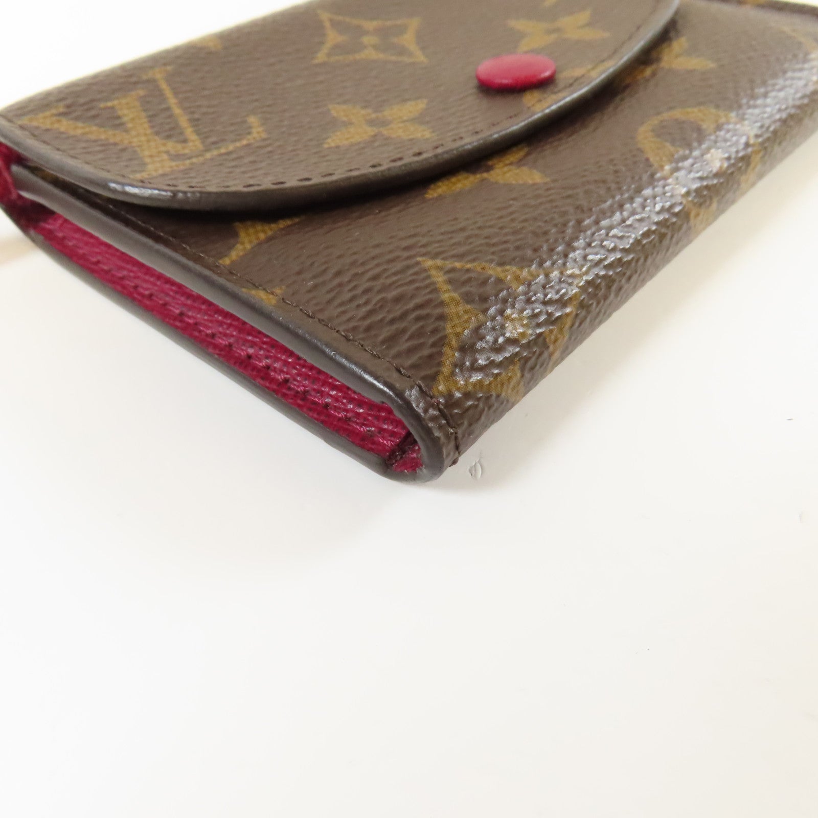 LOUIS VUITTON Monogram Rosalie Coin Purse金扣零錢包啡色/紅色