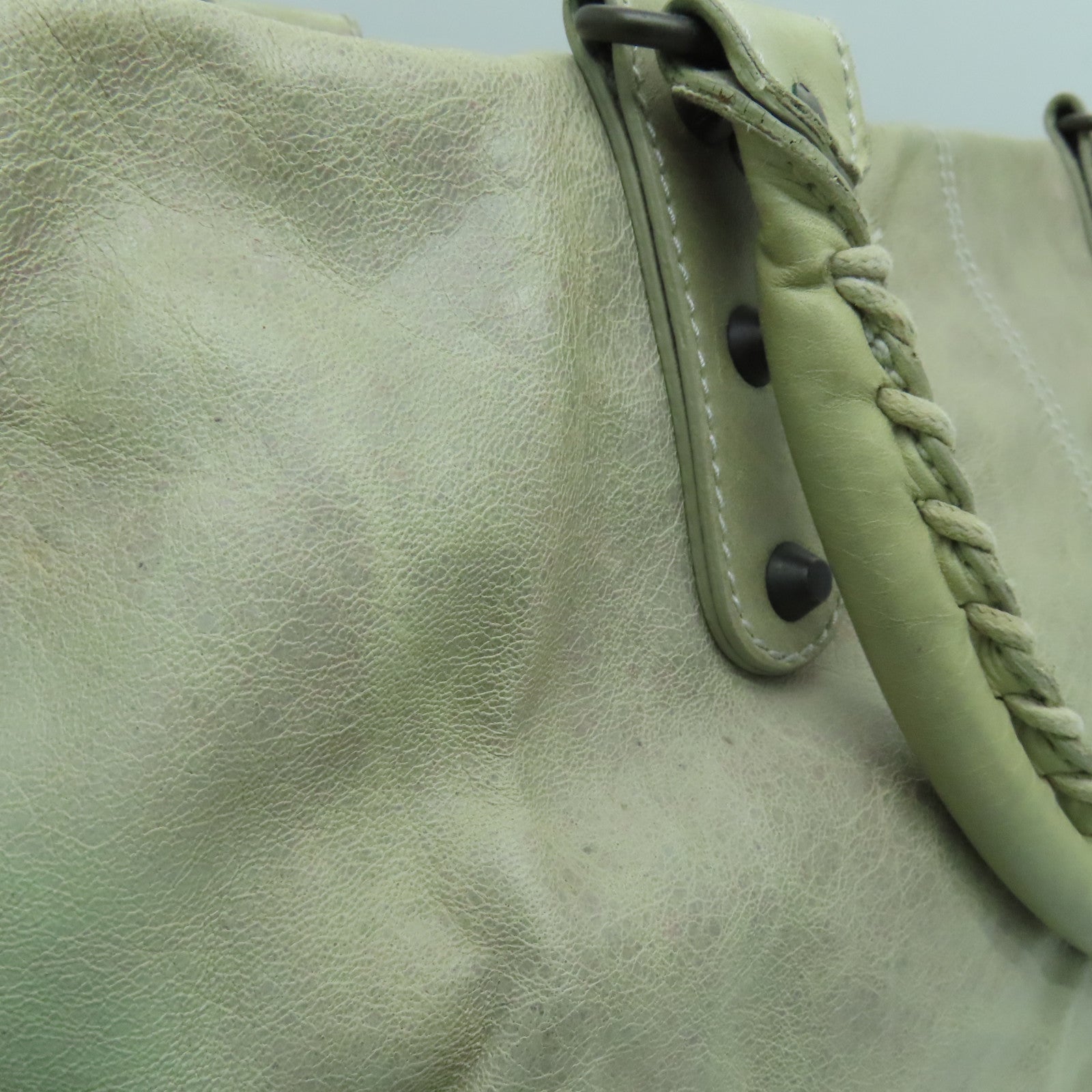 BALENCIAGA 牛皮皮革Shoulder Bag肩背袋灰色