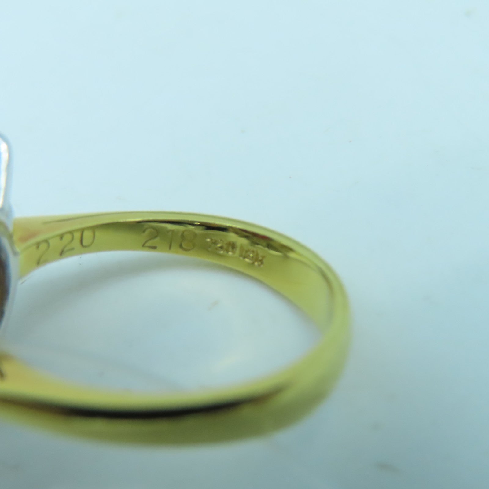 JEWELRY 18K白金/黃金Ruby Diamond Ring紅寶石/鑽石戒指US#5.25