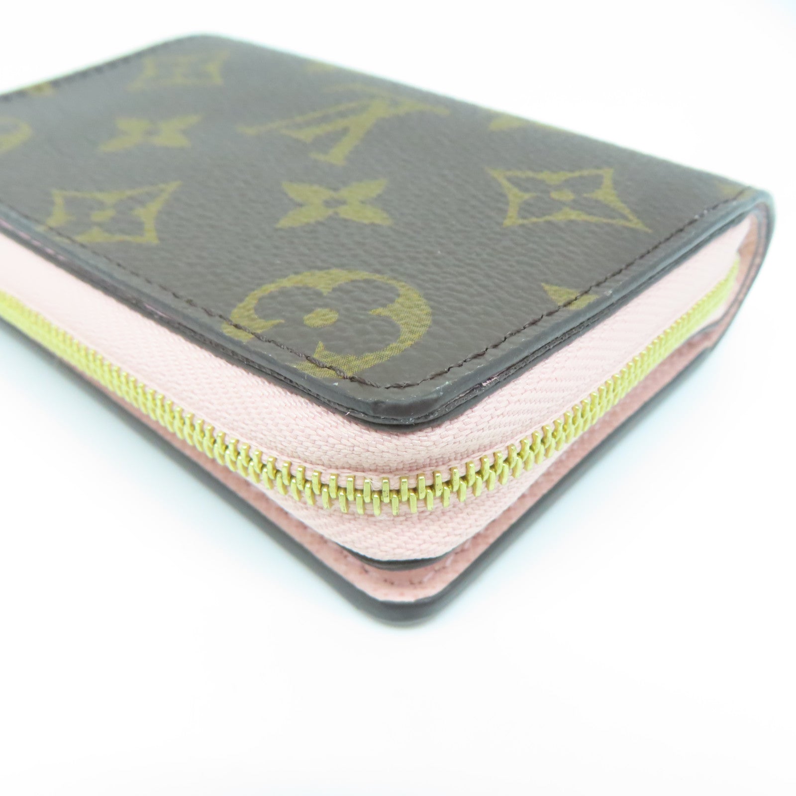 LOUIS VUITTON Monogram Lou Wallet金扣錢包啡色/粉紅色