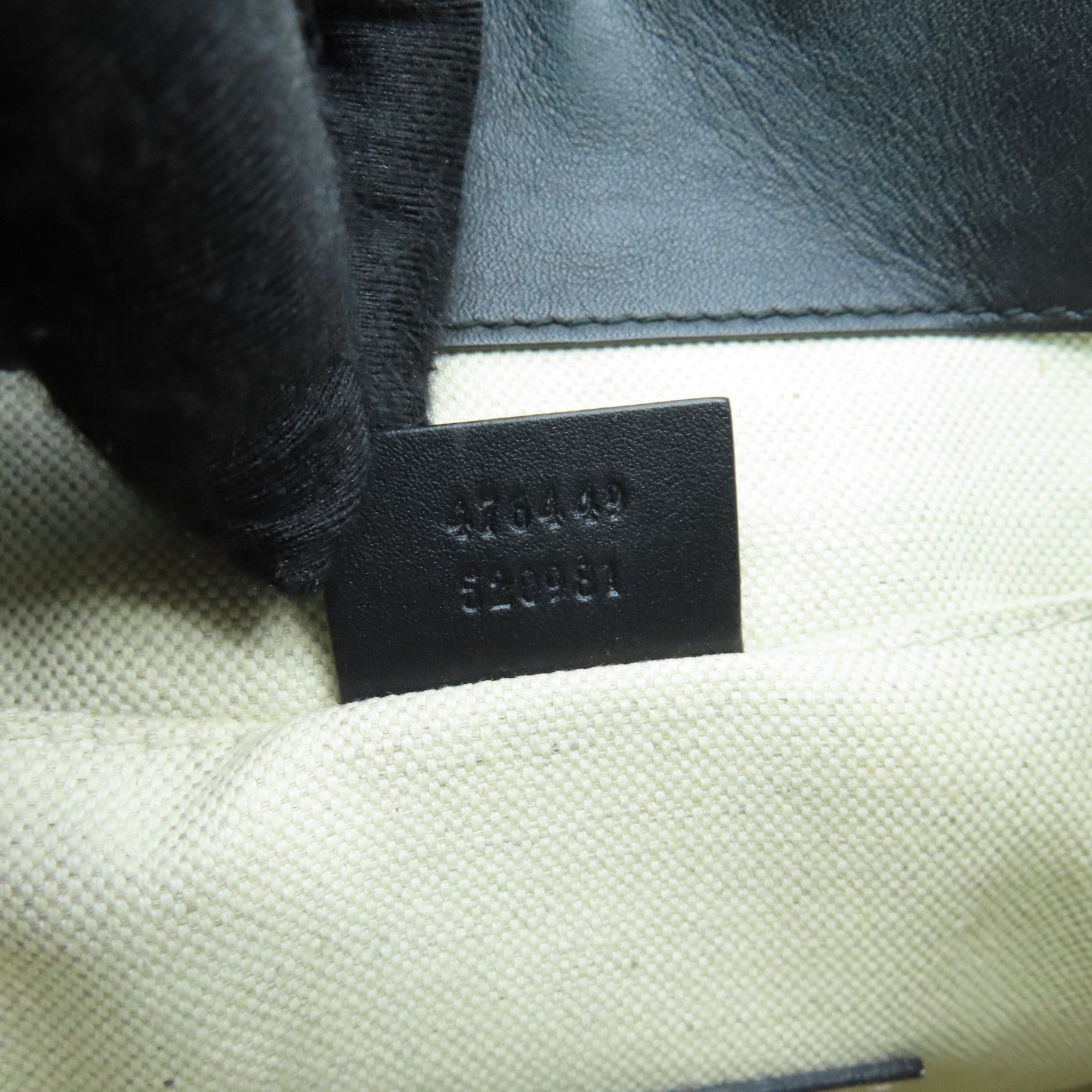 GUCCI 【激減優惠】牛皮皮革Nimfair Bamboo Backpack金扣背包黑色/白色