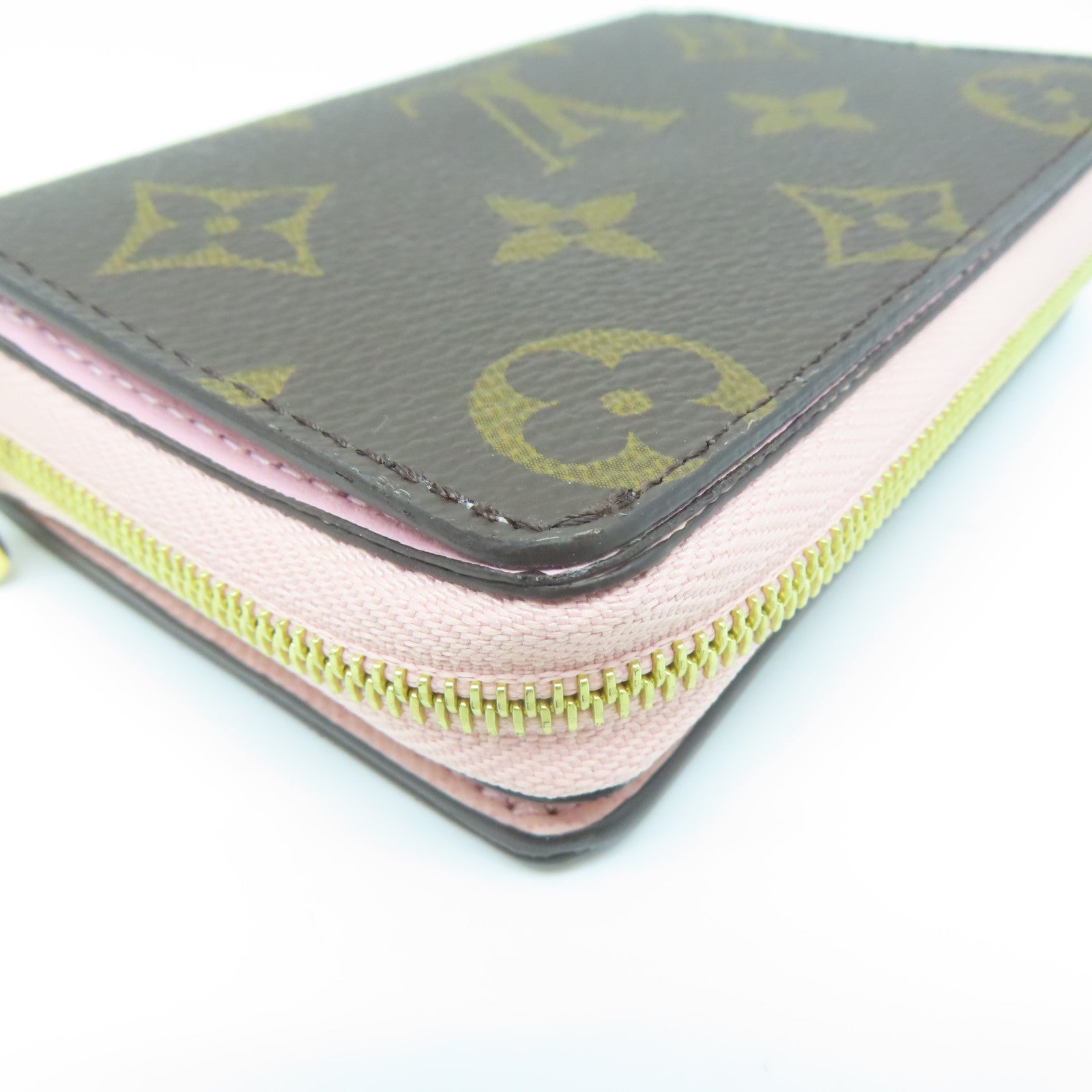 LOUIS VUITTON Monogram Lou Wallet金扣錢包啡色/粉紅色
