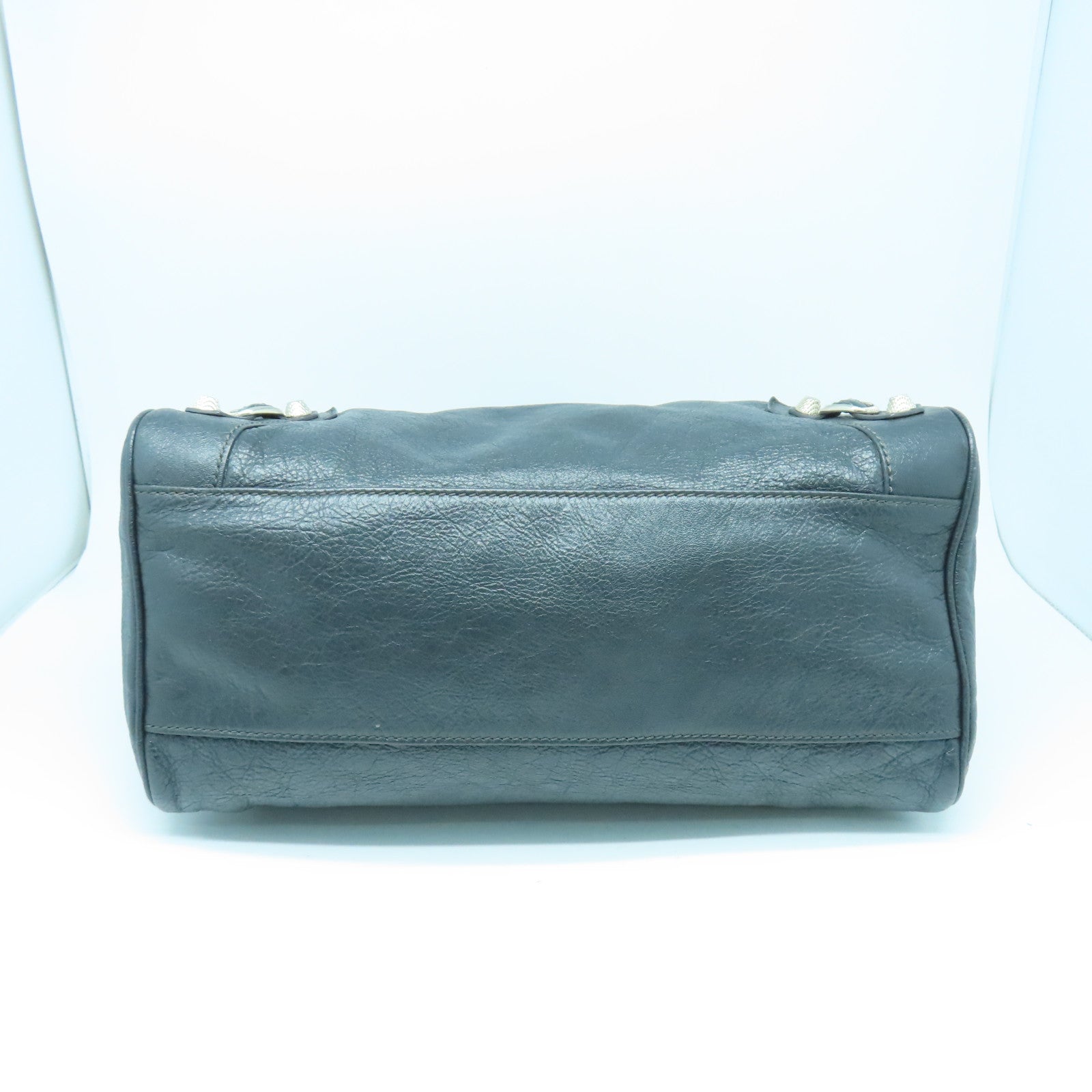 BALENCIAGA 牛皮皮革Giant Velo银扣肩背袋灰色