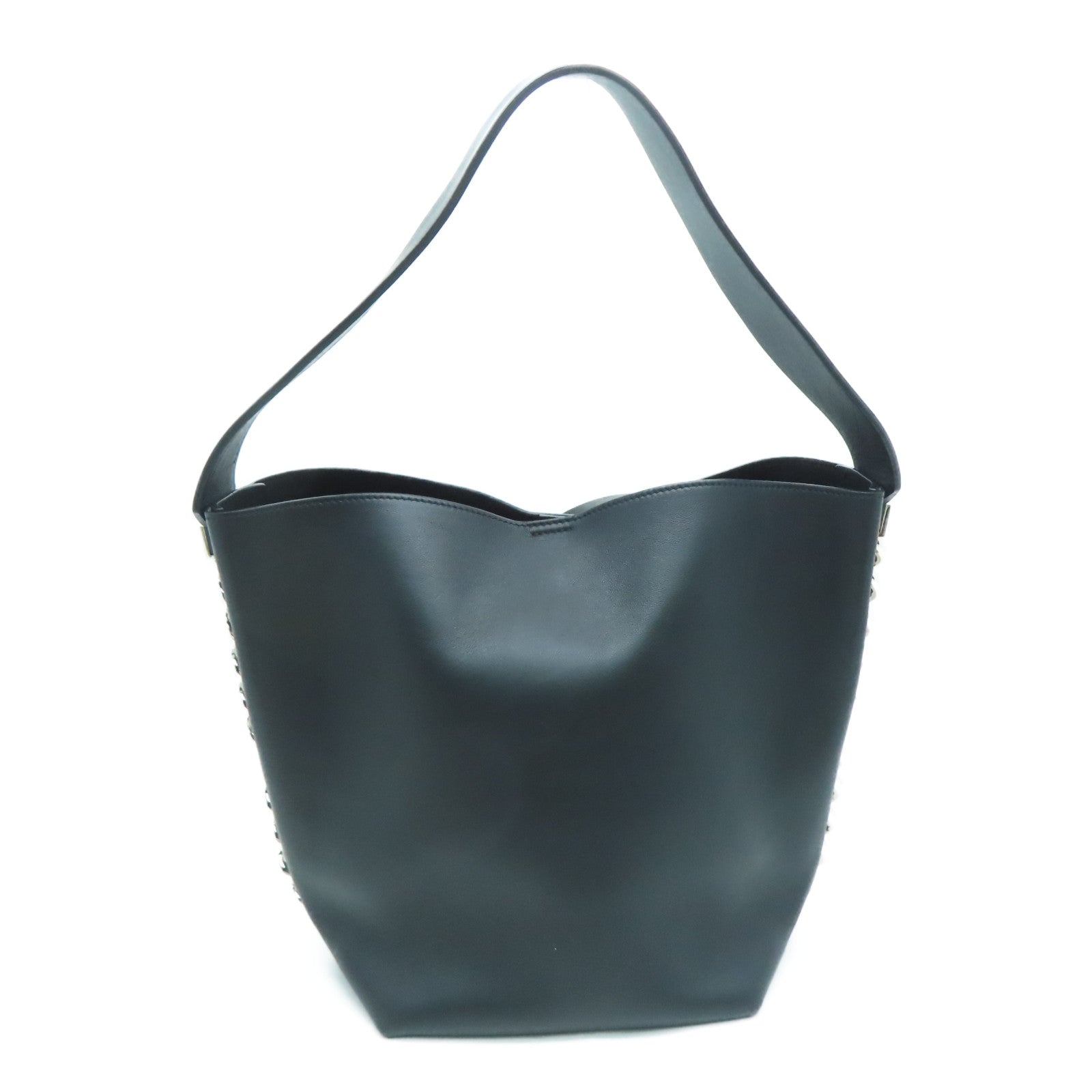 GIVENCHY 牛皮皮革Shoulder Bag银扣肩背袋黑色