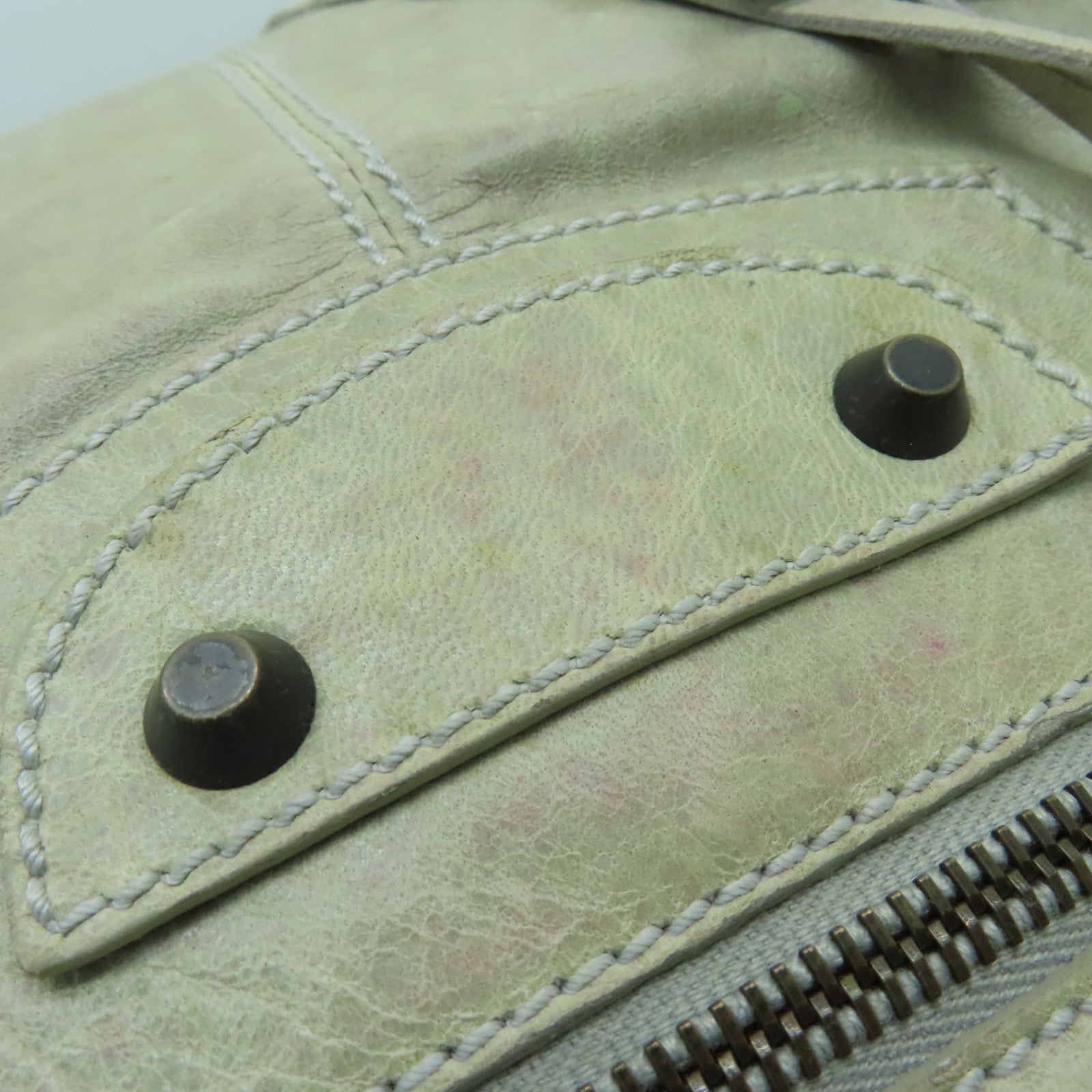 BALENCIAGA 牛皮皮革Shoulder Bag肩背袋灰色