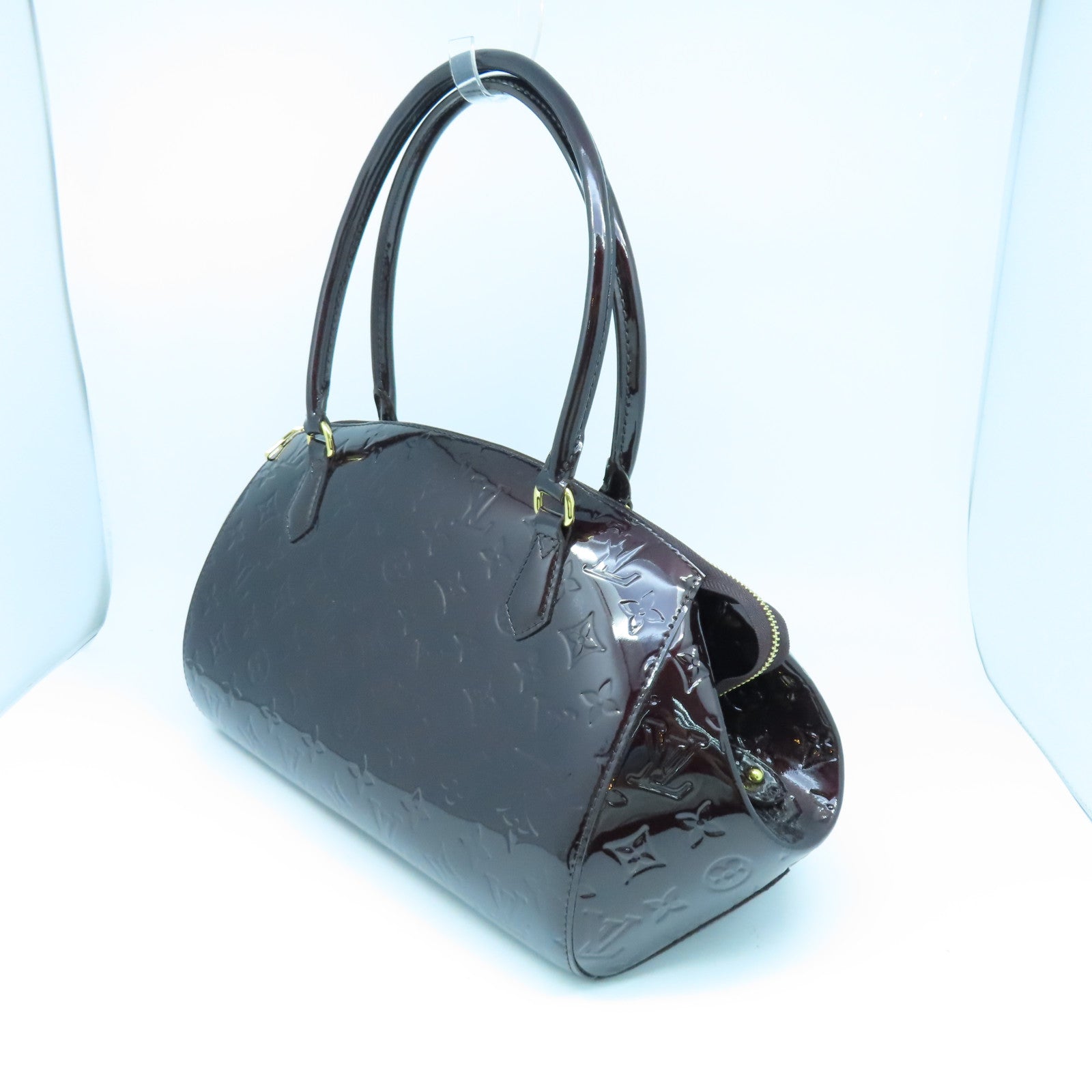 LOUIS VUITTON Vernis Sherwood GM金扣肩背袋啡色