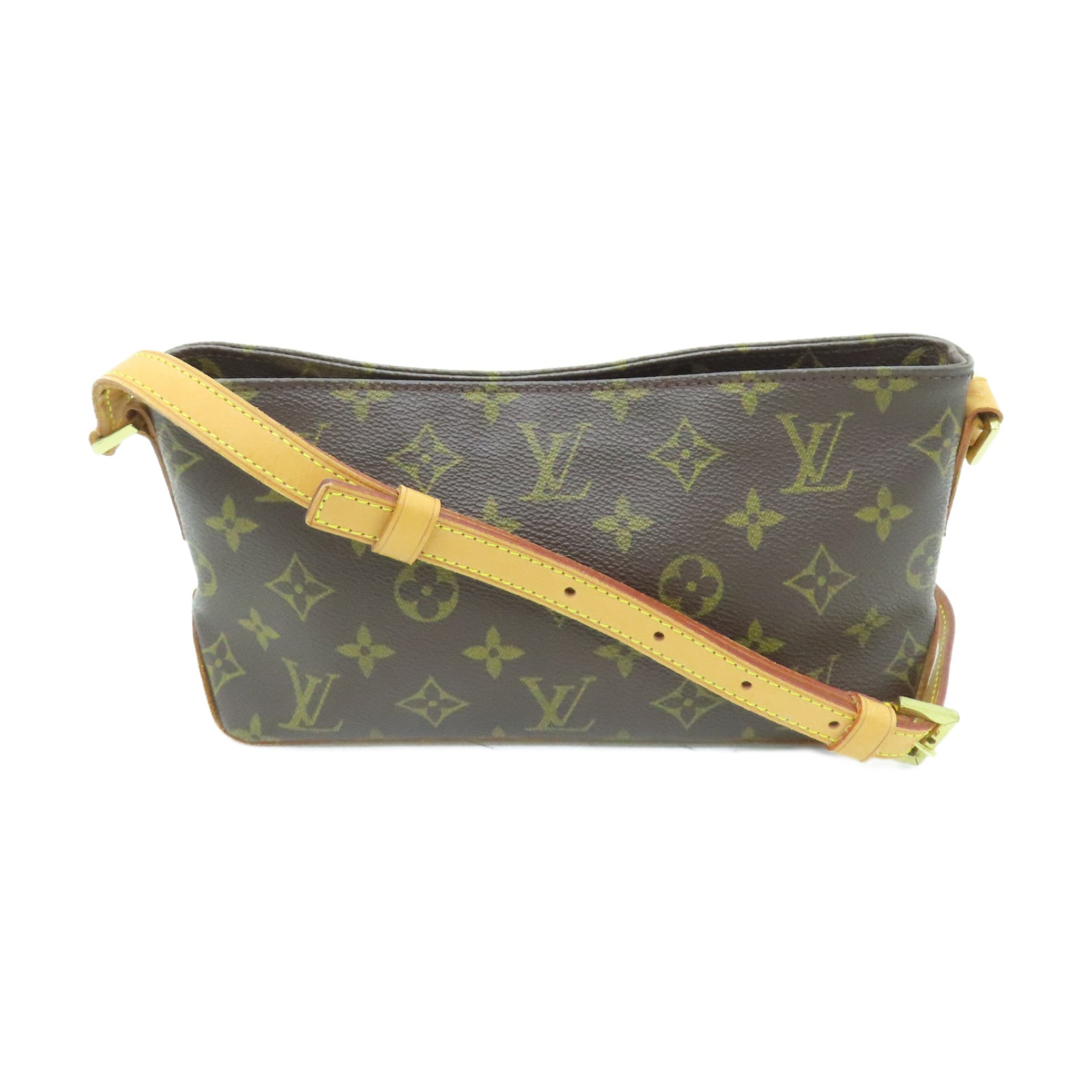 LOUIS VUITTON Monogram Trotteur金扣肩背袋啡色