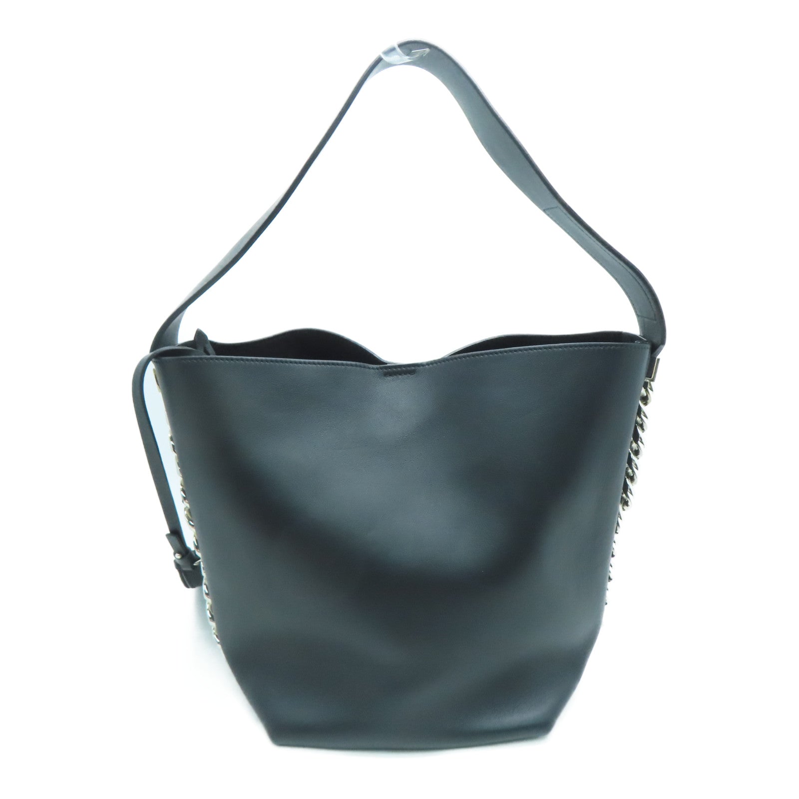 GIVENCHY 牛皮皮革Shoulder Bag银扣肩背袋黑色
