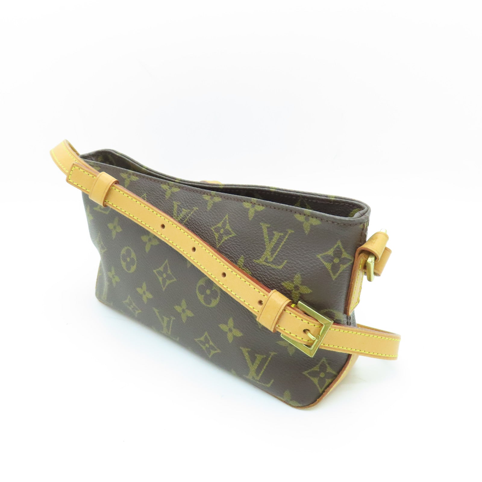LOUIS VUITTON Monogram Trotteur金扣肩背袋啡色