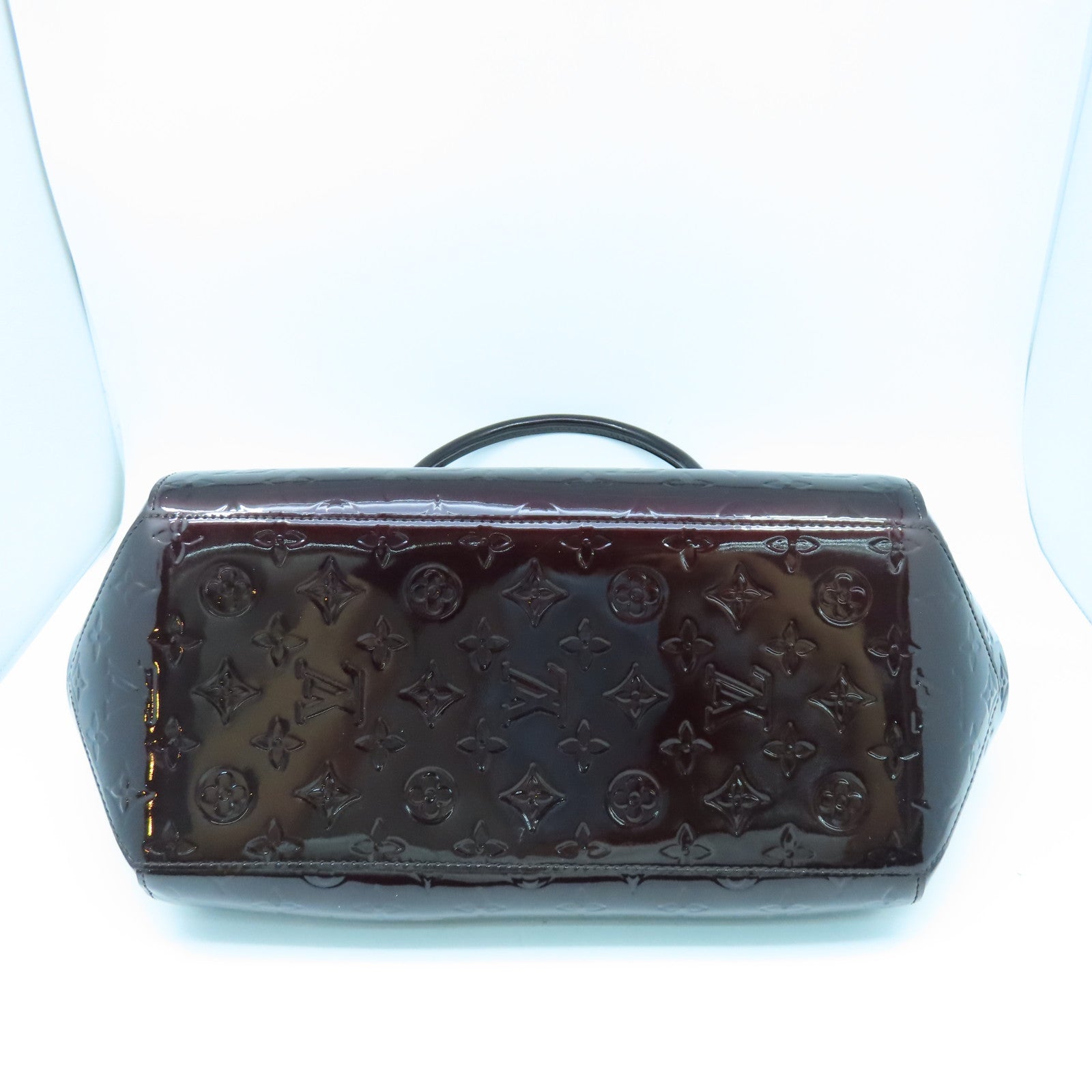 LOUIS VUITTON Vernis Sherwood GM金扣肩背袋啡色