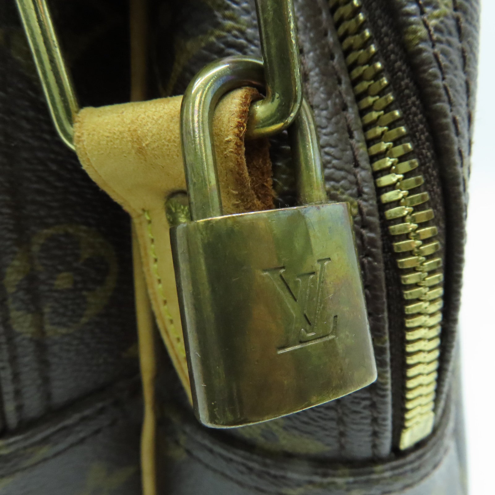 LOUIS VUITTON Monogram Reporter GM金扣肩背袋啡色