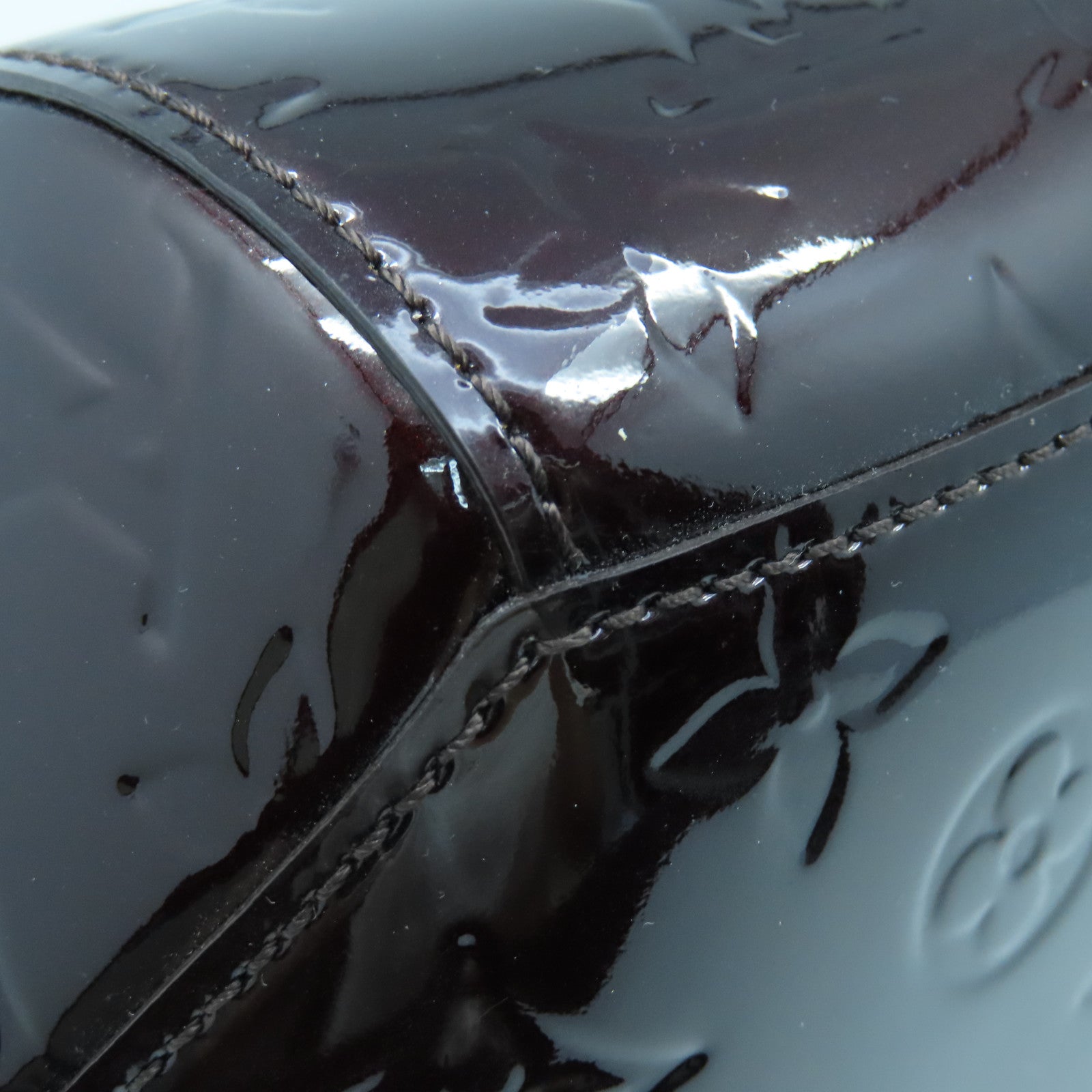 LOUIS VUITTON Vernis Sherwood GM金扣肩背袋啡色