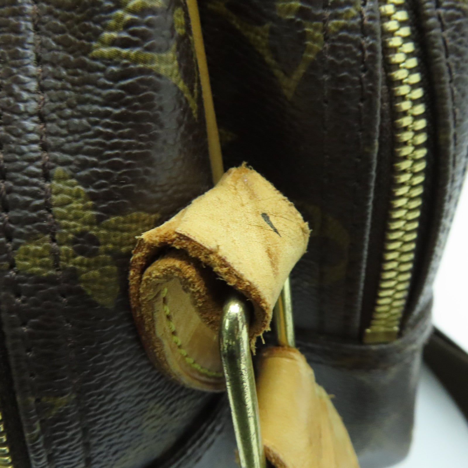 LOUIS VUITTON Monogram Reporter GM金扣肩背袋啡色