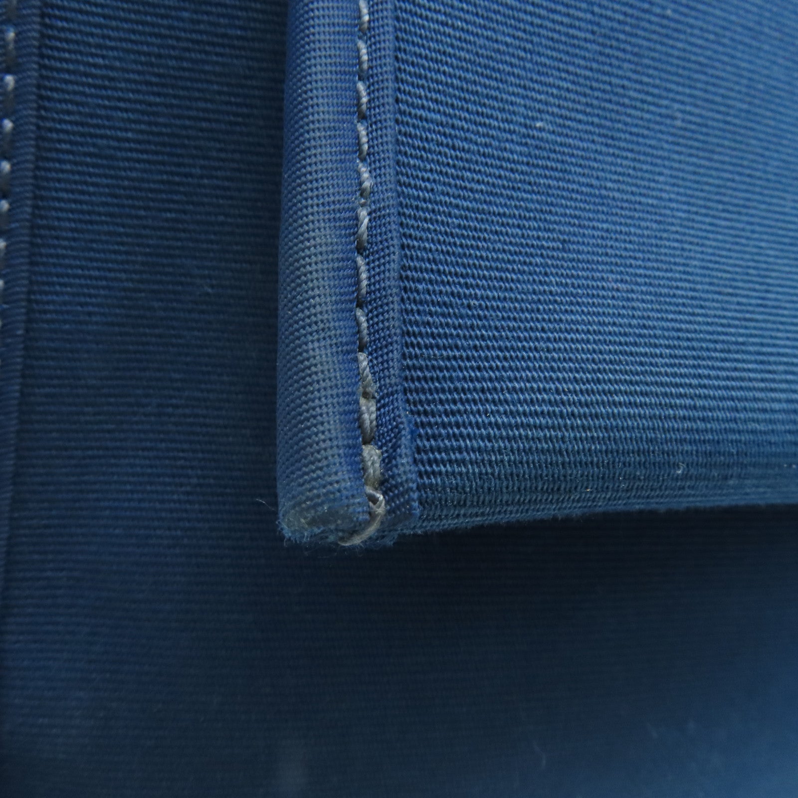 HERMES 帆布HerBag PM銀扣手挽肩背兩用袋Blue De Malte/藍色