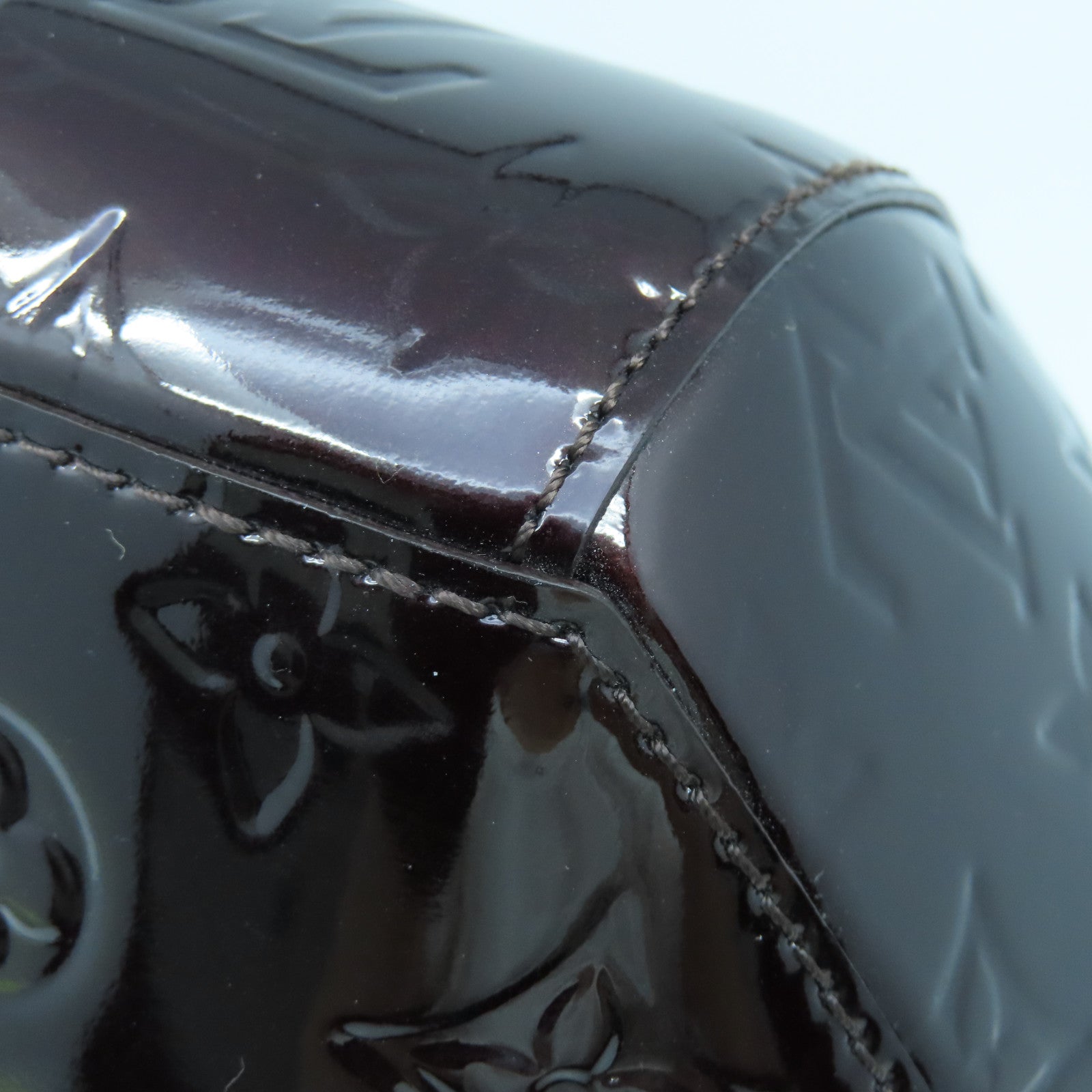 LOUIS VUITTON Vernis Sherwood GM金扣肩背袋啡色
