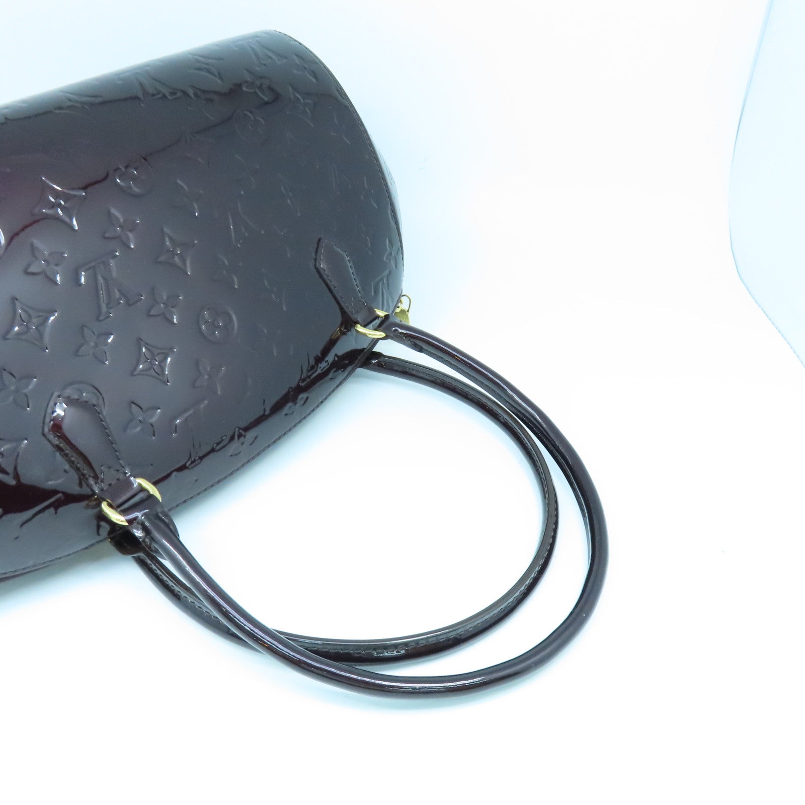 LOUIS VUITTON Vernis Sherwood GM金扣肩背袋啡色