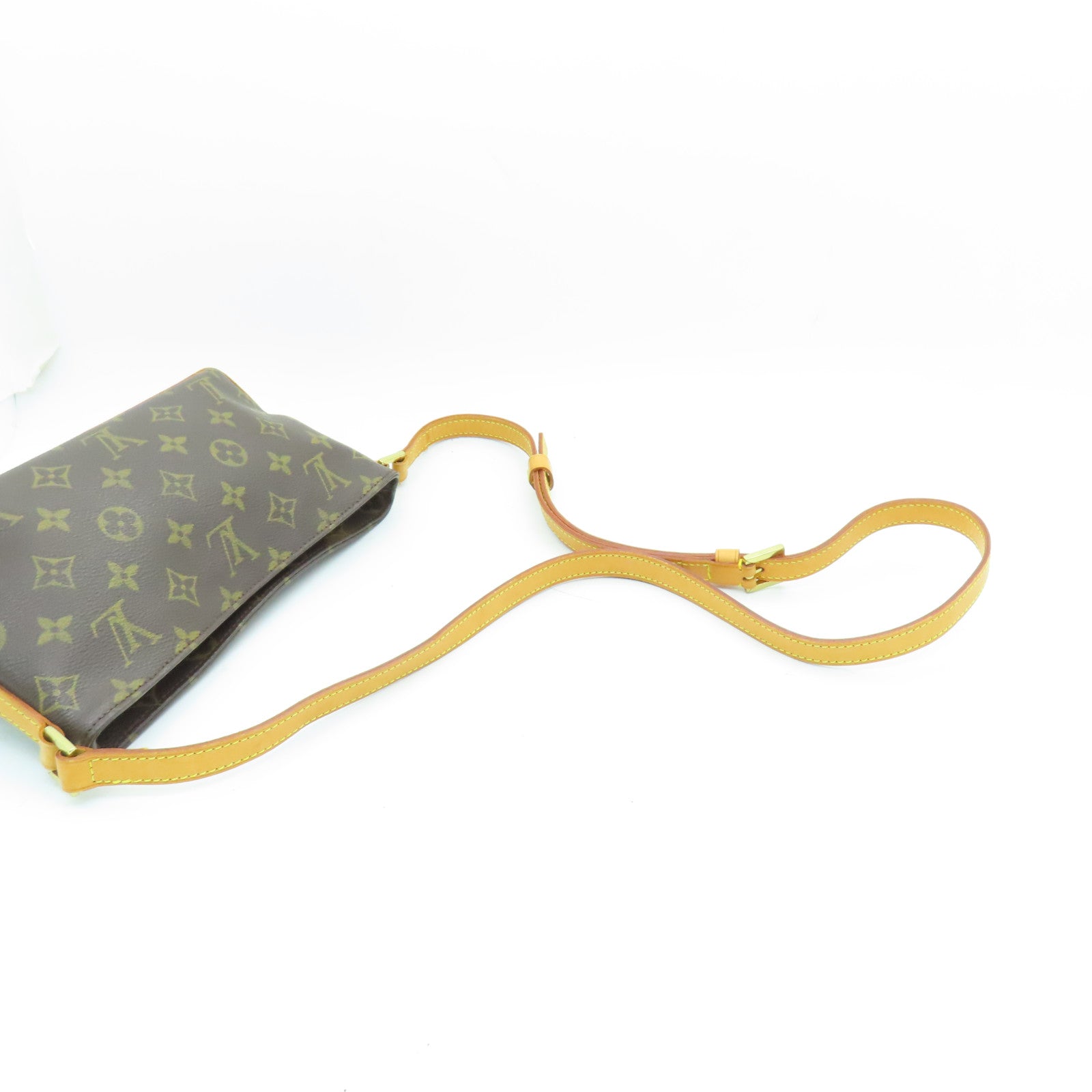 LOUIS VUITTON Monogram Trotteur金扣肩背袋啡色