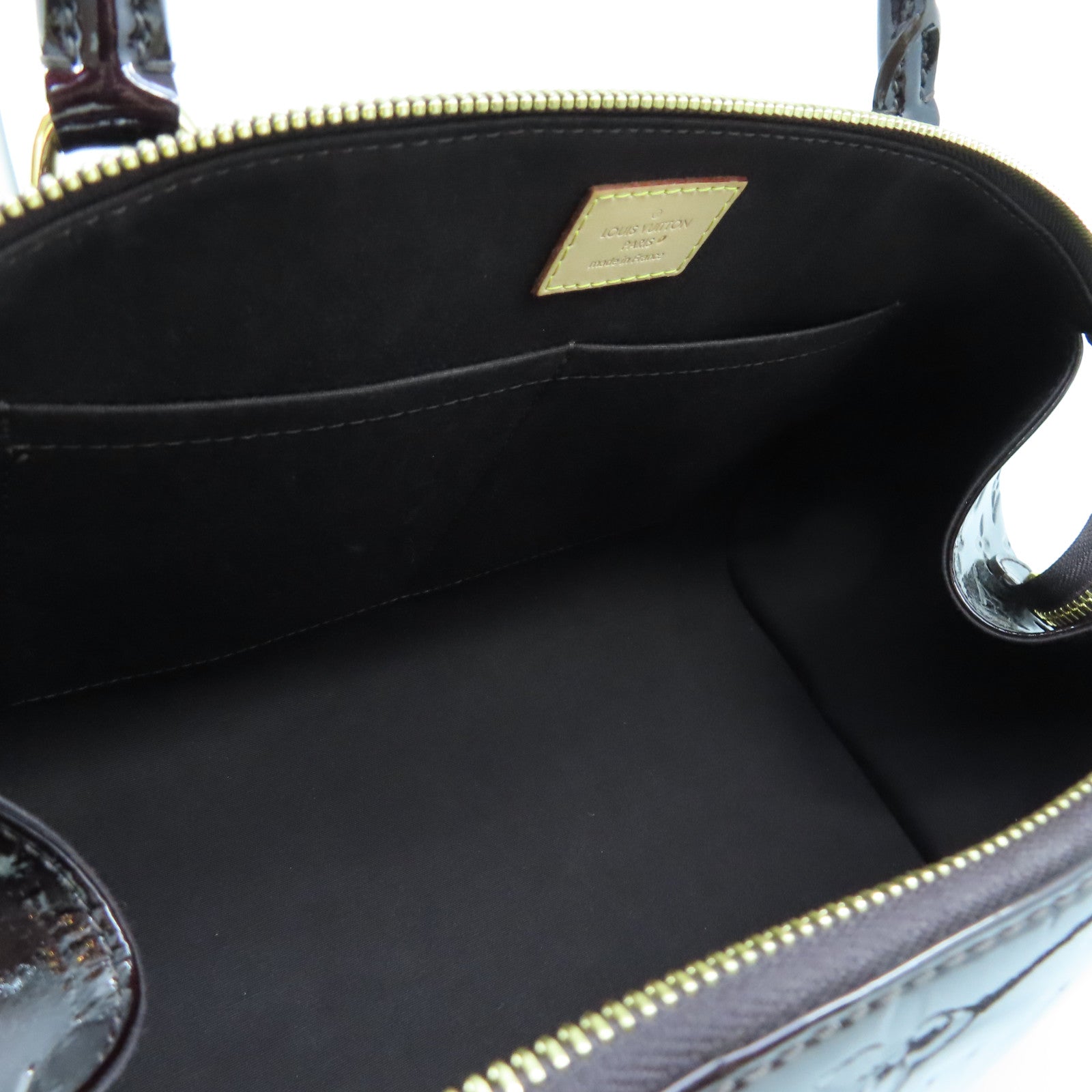LOUIS VUITTON Vernis Sherwood GM金扣肩背袋啡色