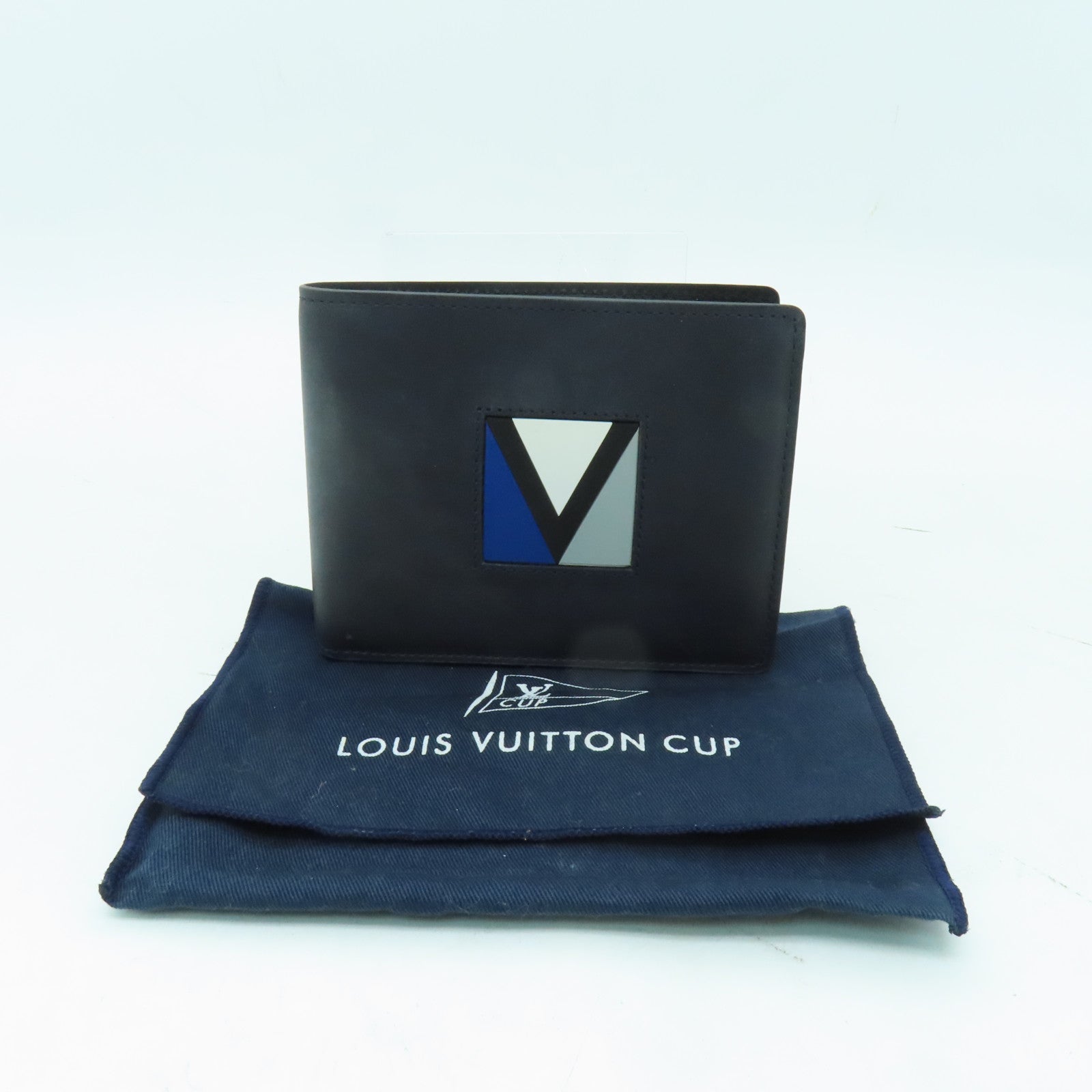 LOUIS VUITTON 牛皮皮革Cup Portefeuille Florin錢包深藍色