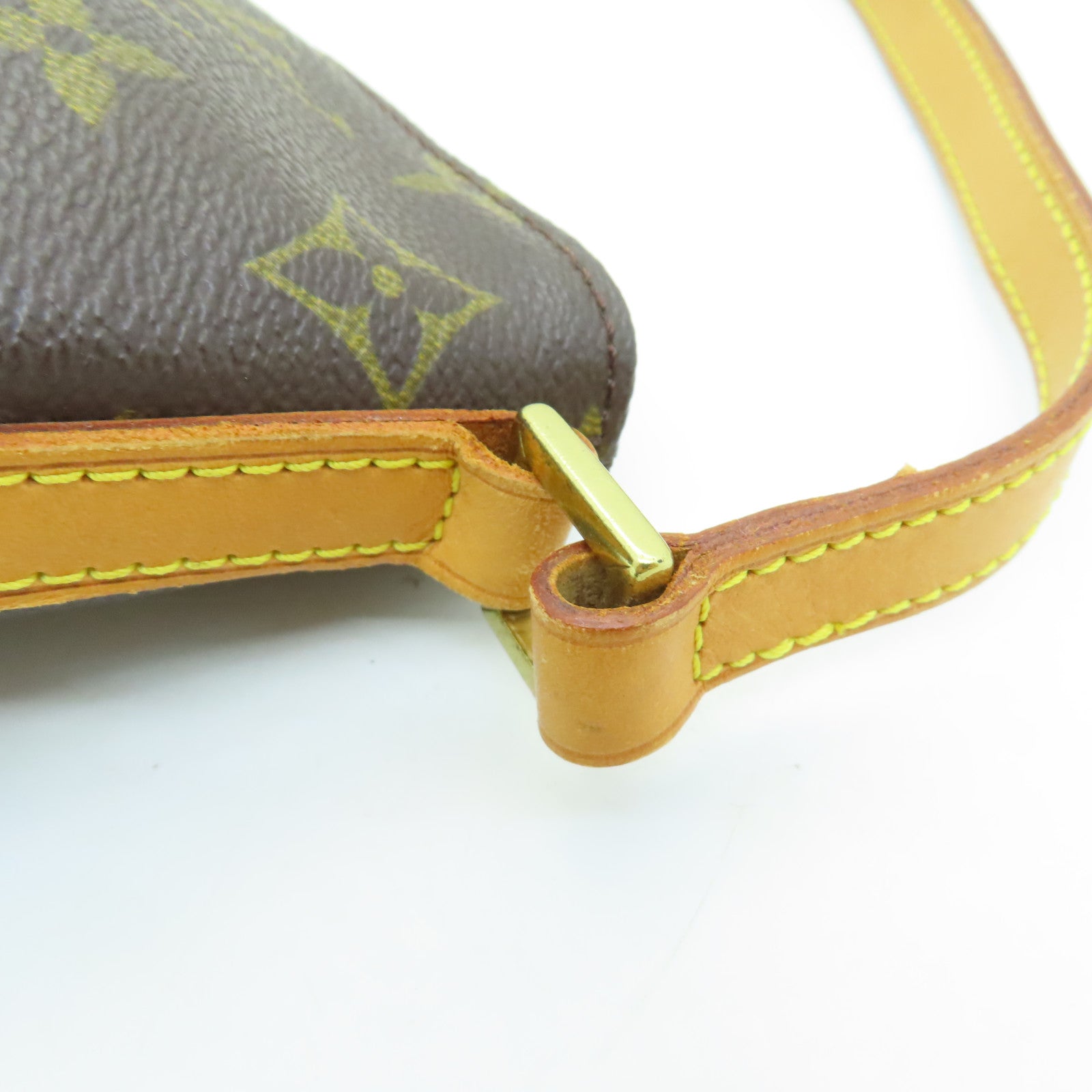 LOUIS VUITTON Monogram Trotteur金扣肩背袋啡色