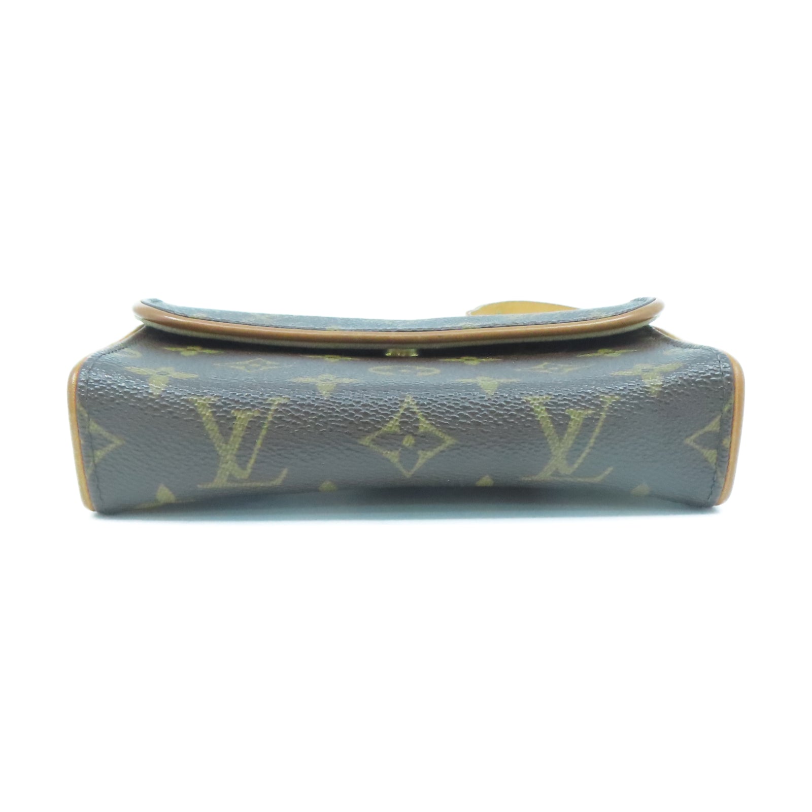 LOUIS VUITTON Monogram Pochette Florentine金扣腰包棕色