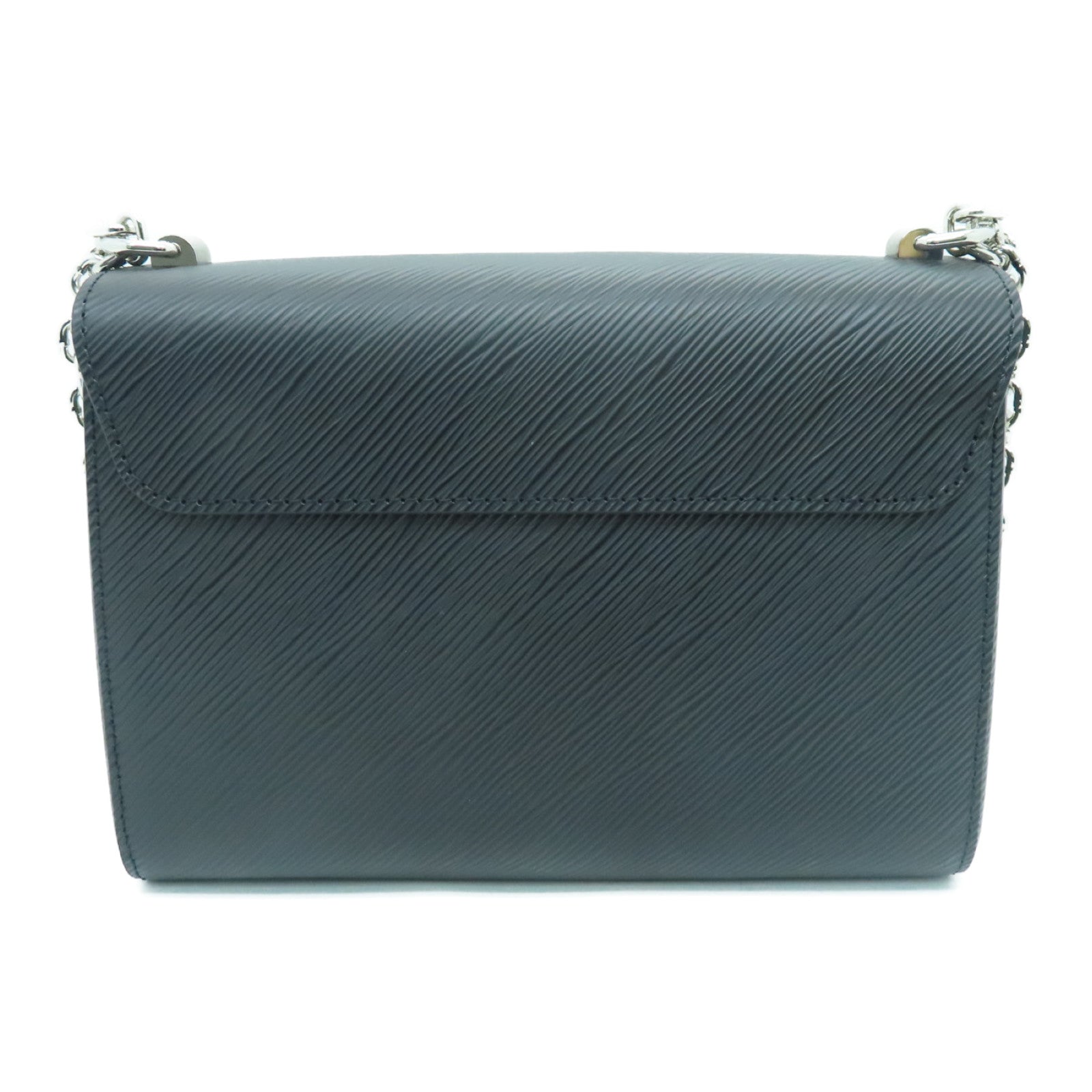 LOUIS VUITTON Epi Twist MM銀扣鏈帶肩背袋黑色