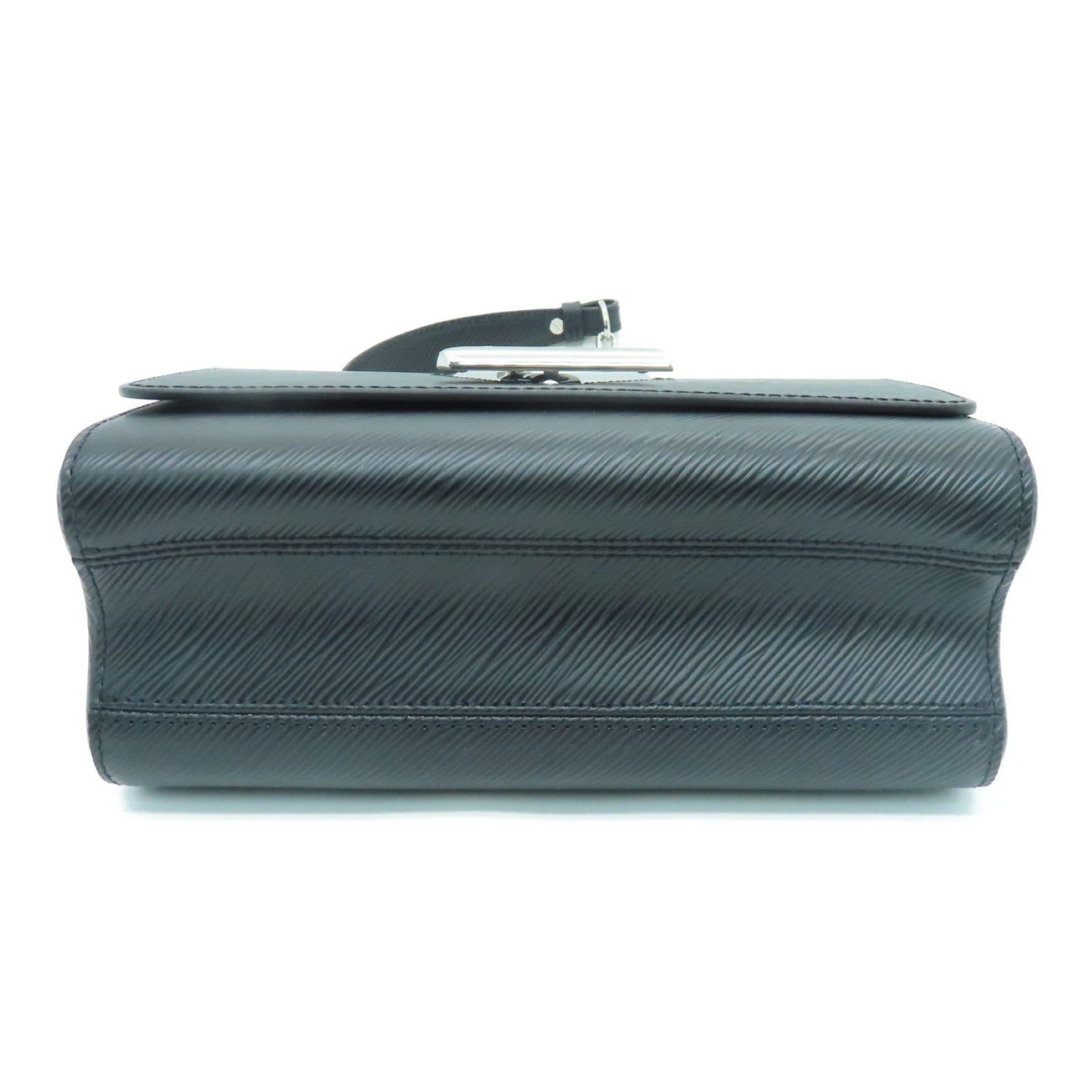LOUIS VUITTON Epi Twist MM銀扣鏈帶肩背袋黑色
