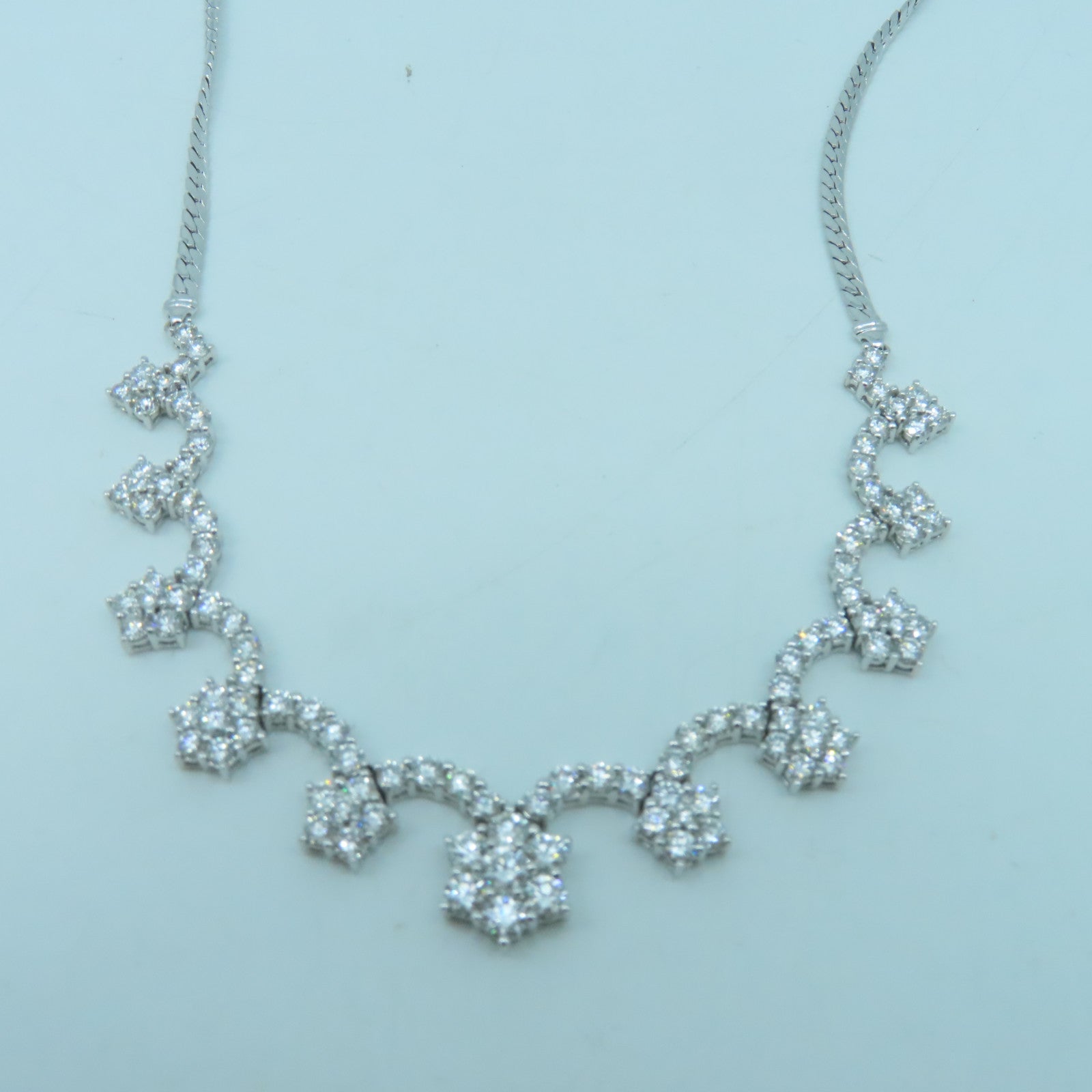 JEWELRY 18K白金Diamond 20.1g鑽石項鍊銀色