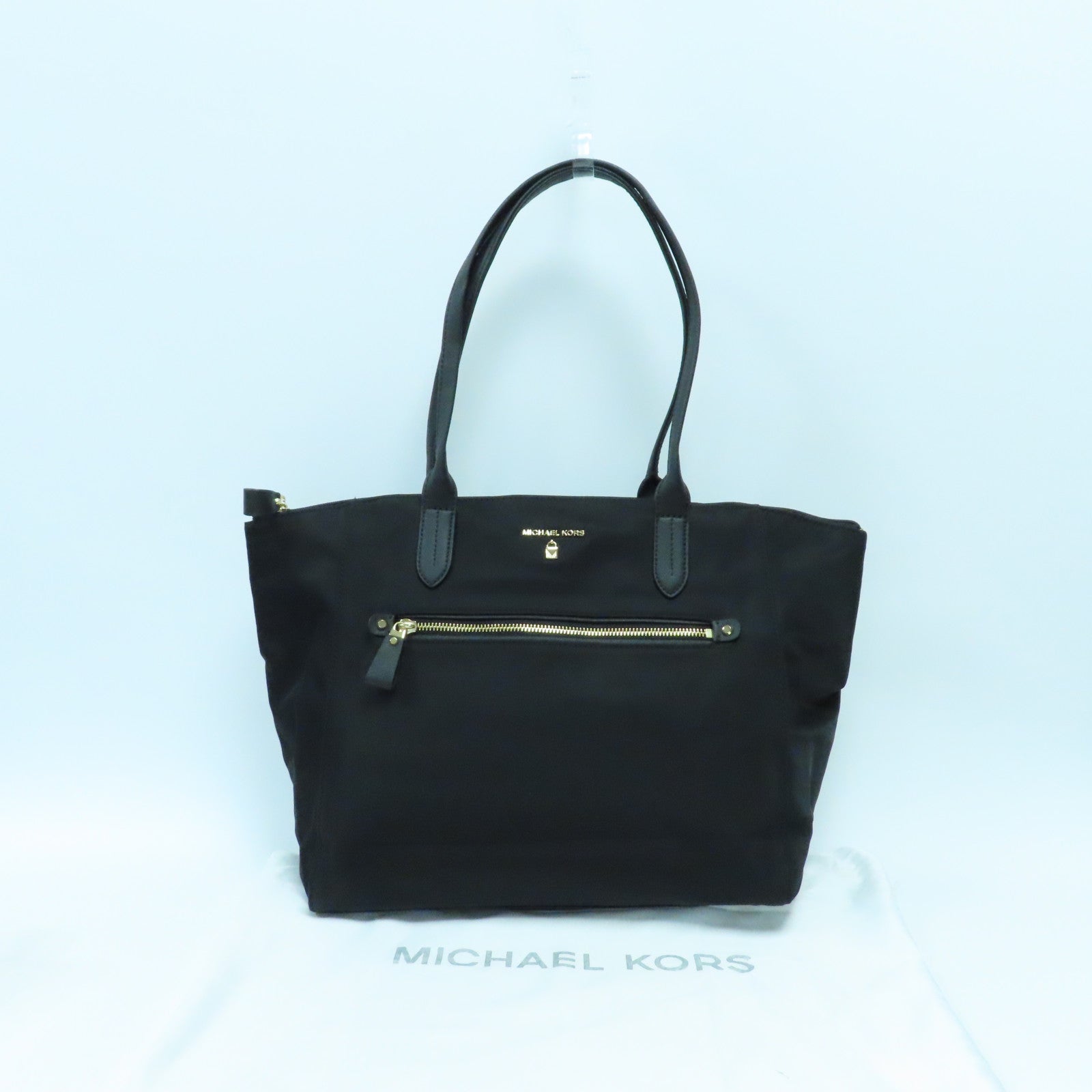 Michael Kors 尼龍Tote Bag金扣肩背袋黑色