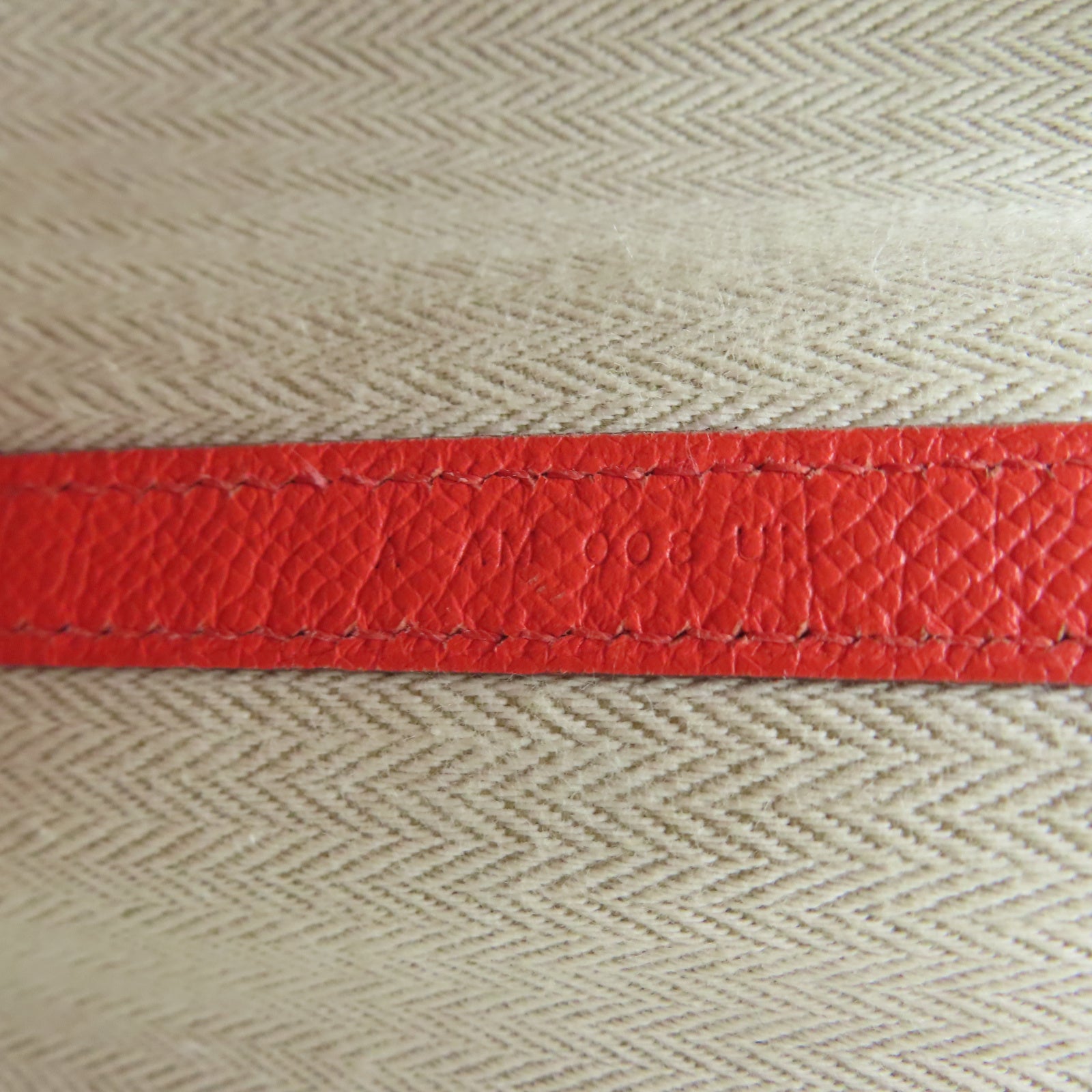 HERMES Veau Epsom皮革GardenParty PM银扣手挽袋糖果红色