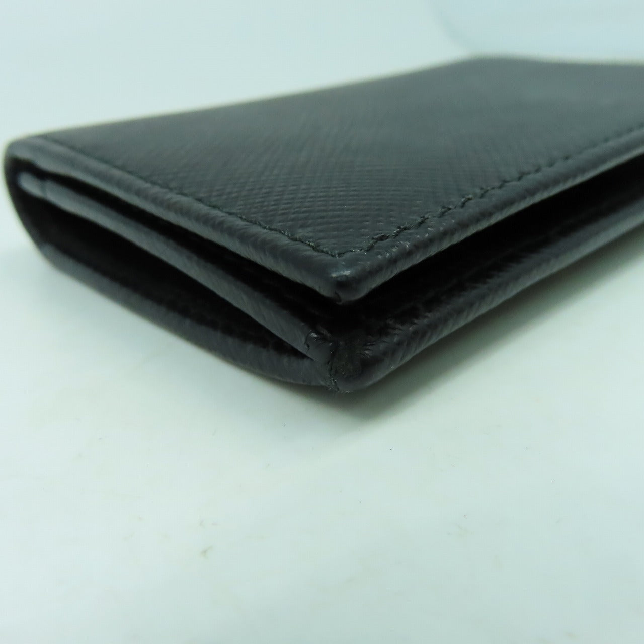 PRADA 牛皮皮革Card Case金扣卡片套黑色