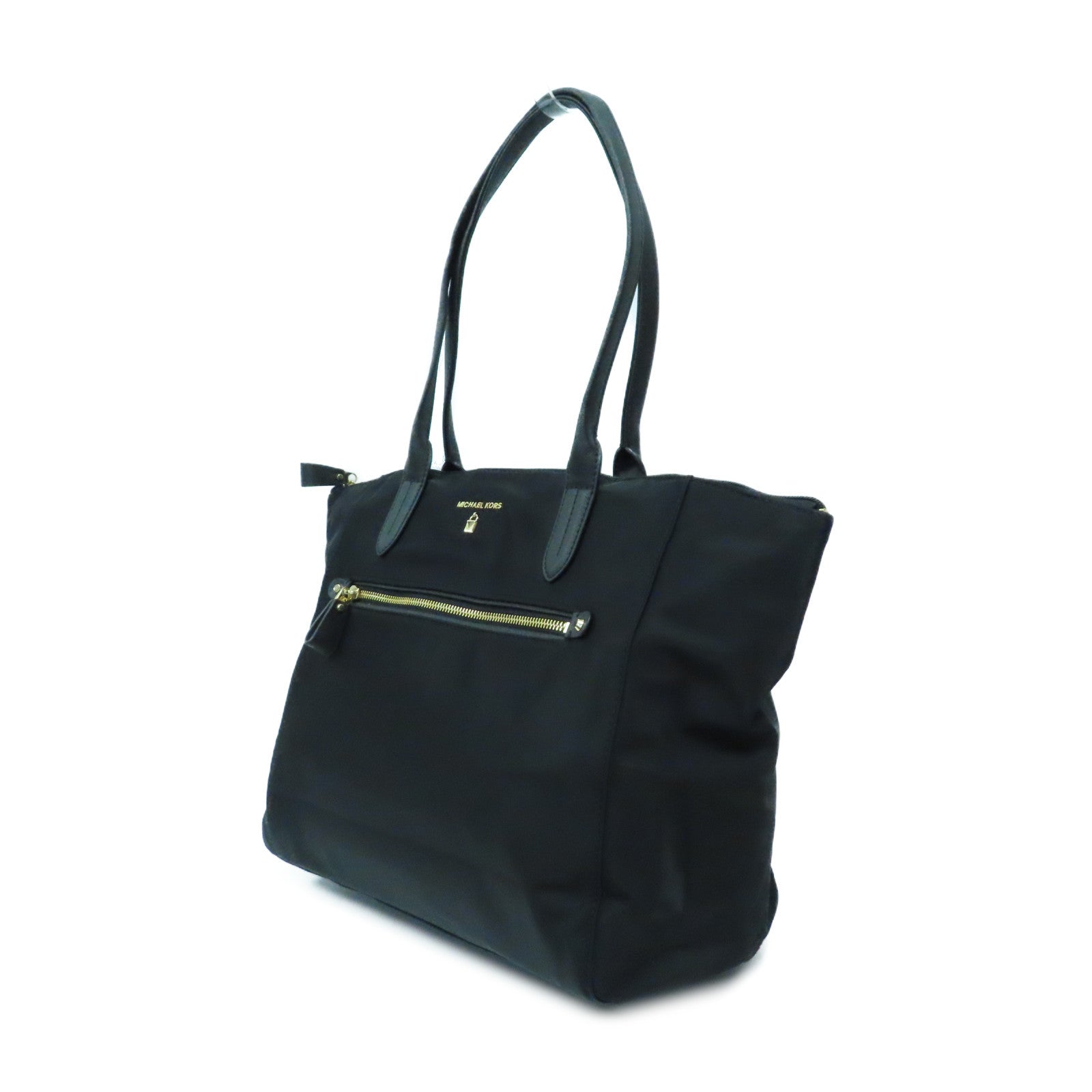 Michael Kors 尼龍Tote Bag金扣肩背袋黑色
