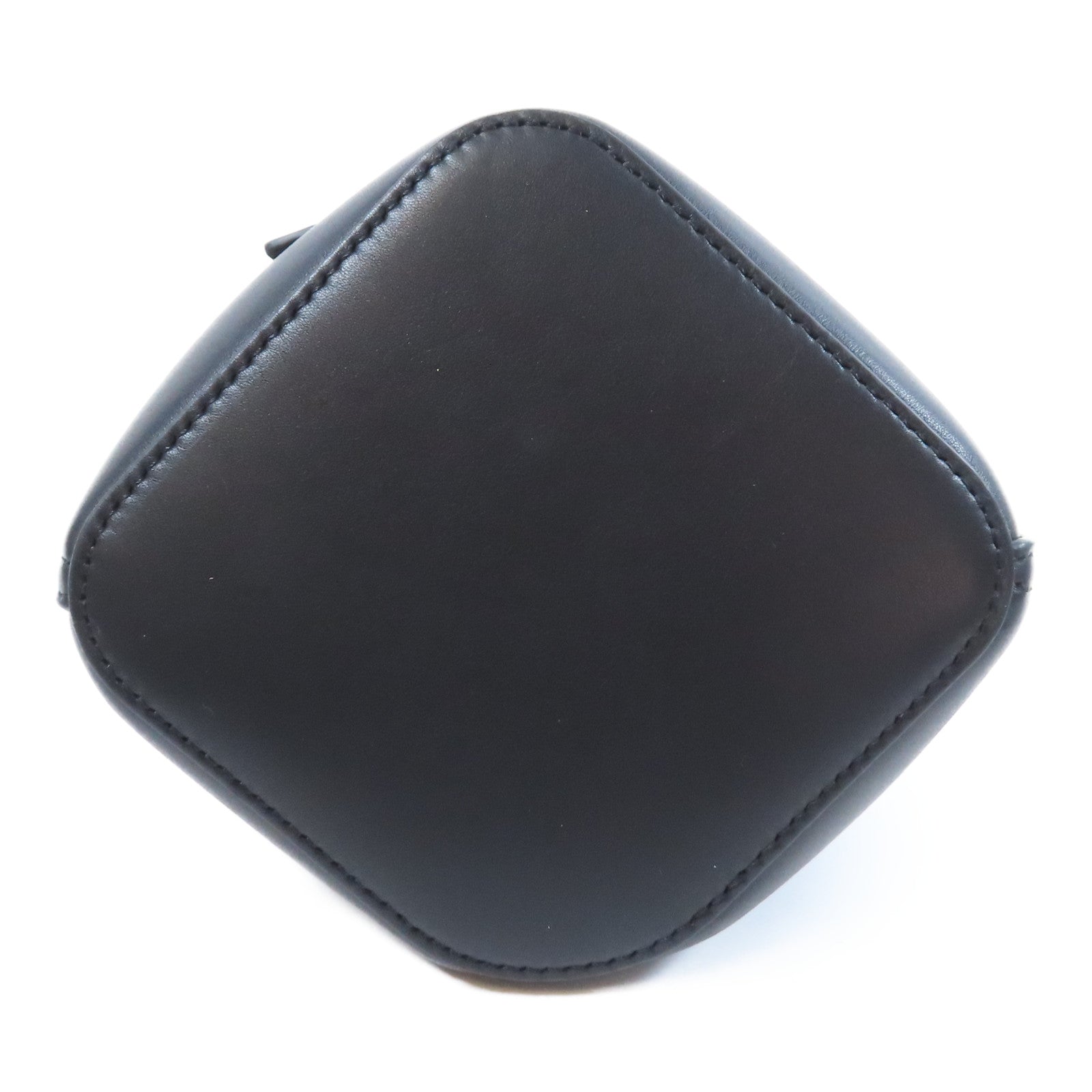 LOEWE 牛皮皮革Mini Pebble Bucket bag金扣手挽肩背兩用袋黑色
