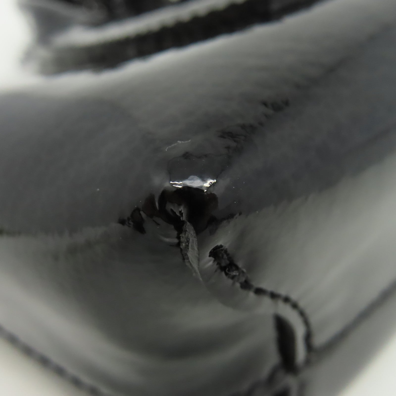 Longchamp 漆皮皮革2Way Shoulder Bag鏈帶手挽肩背兩用袋黑色