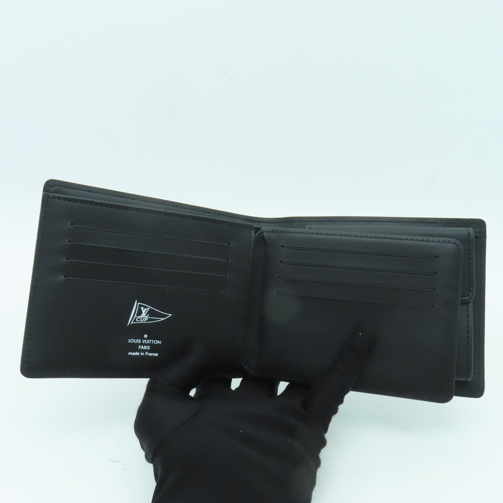 LOUIS VUITTON 牛皮皮革Cup Portefeuille Florin錢包深藍色