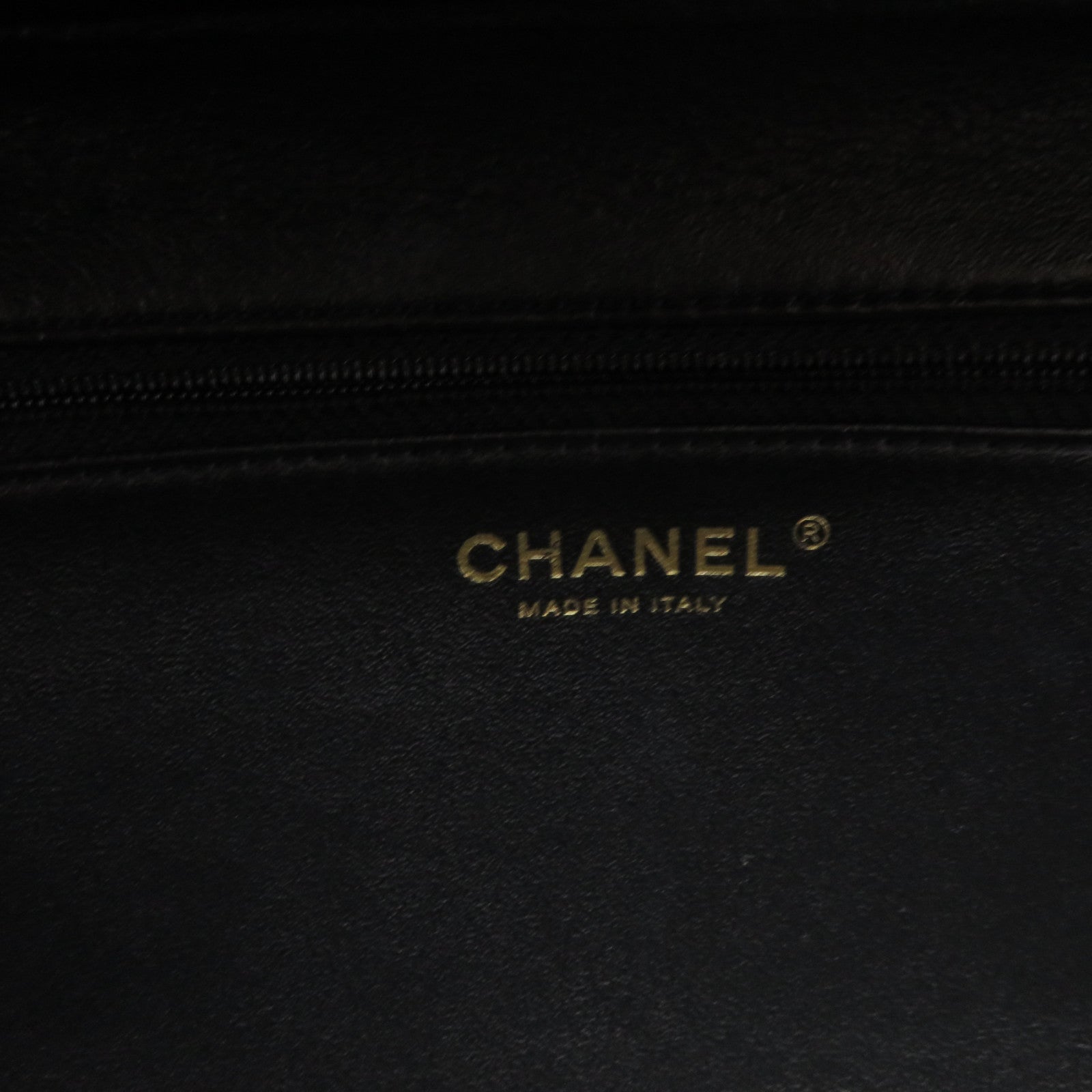 CHANEL 斜紋羊皮皮革2Way Shoulder Bag金扣鏈帶手挽肩背兩用袋黑色
