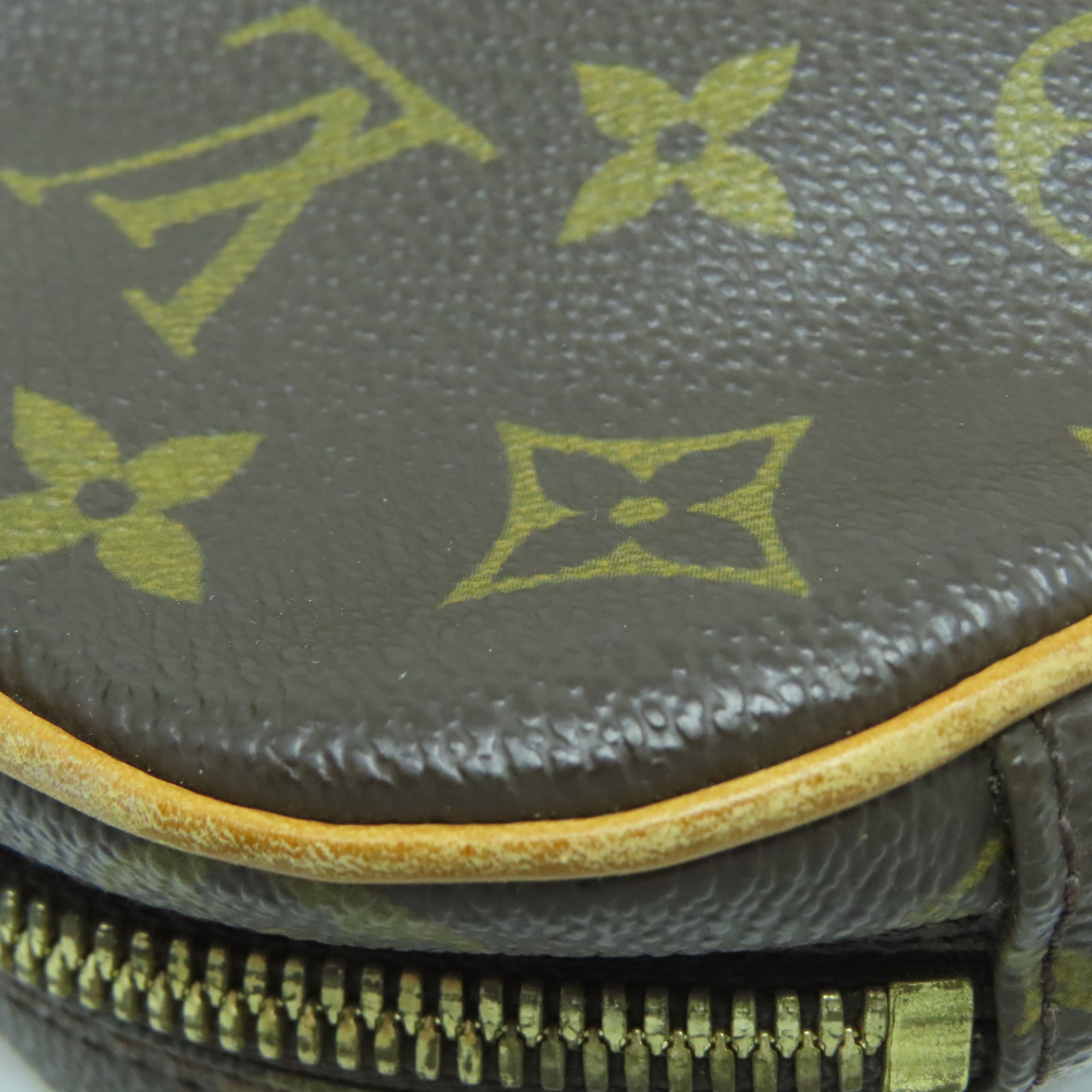 LOUIS VUITTON Monogram Pochette Gange金扣胸包棕色