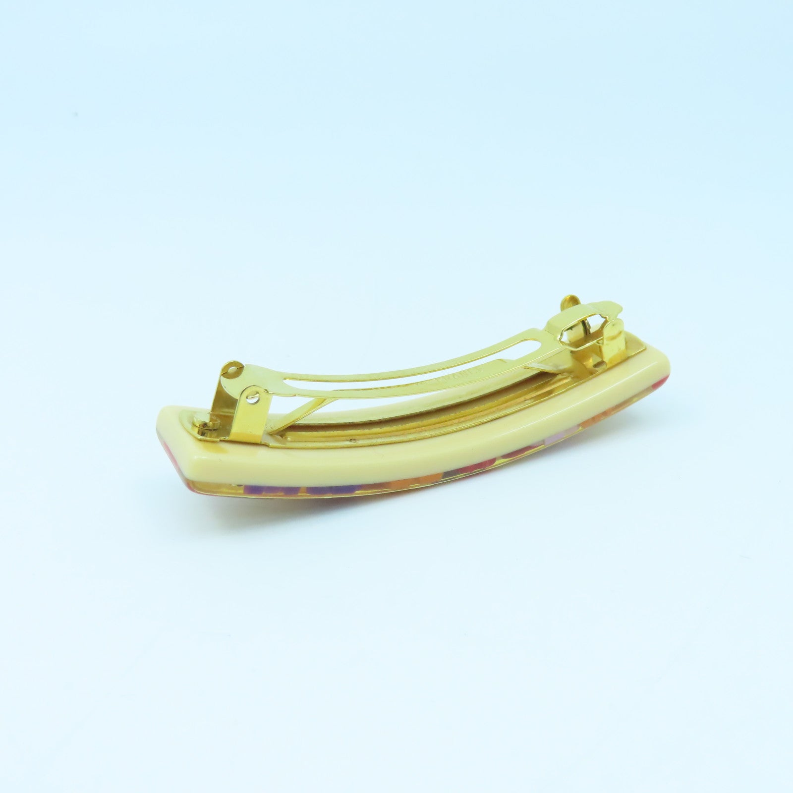 LOUIS VUITTON PVC Hair Clip金扣髮夾橙色/彩色