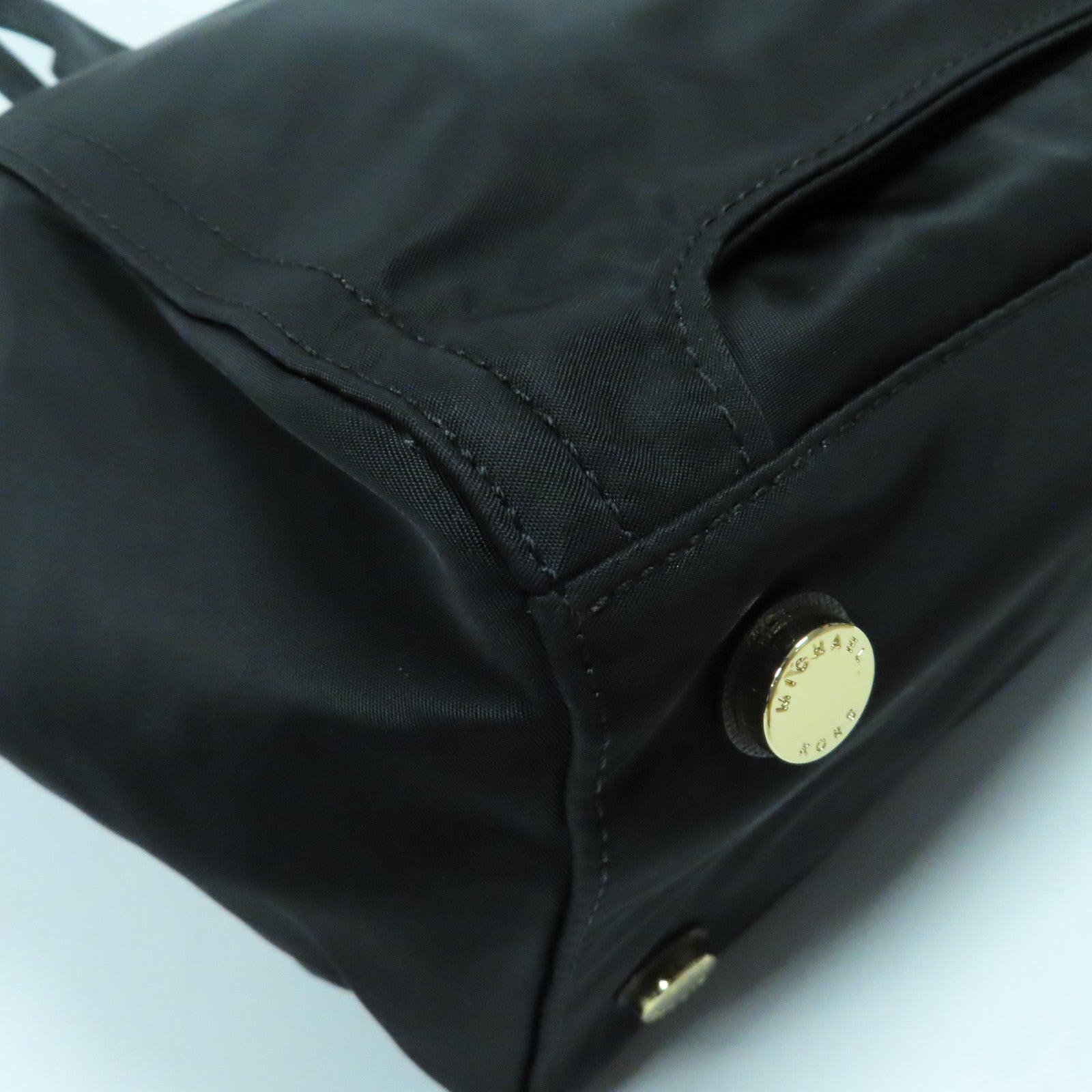 Michael Kors 尼龍Tote Bag金扣肩背袋黑色