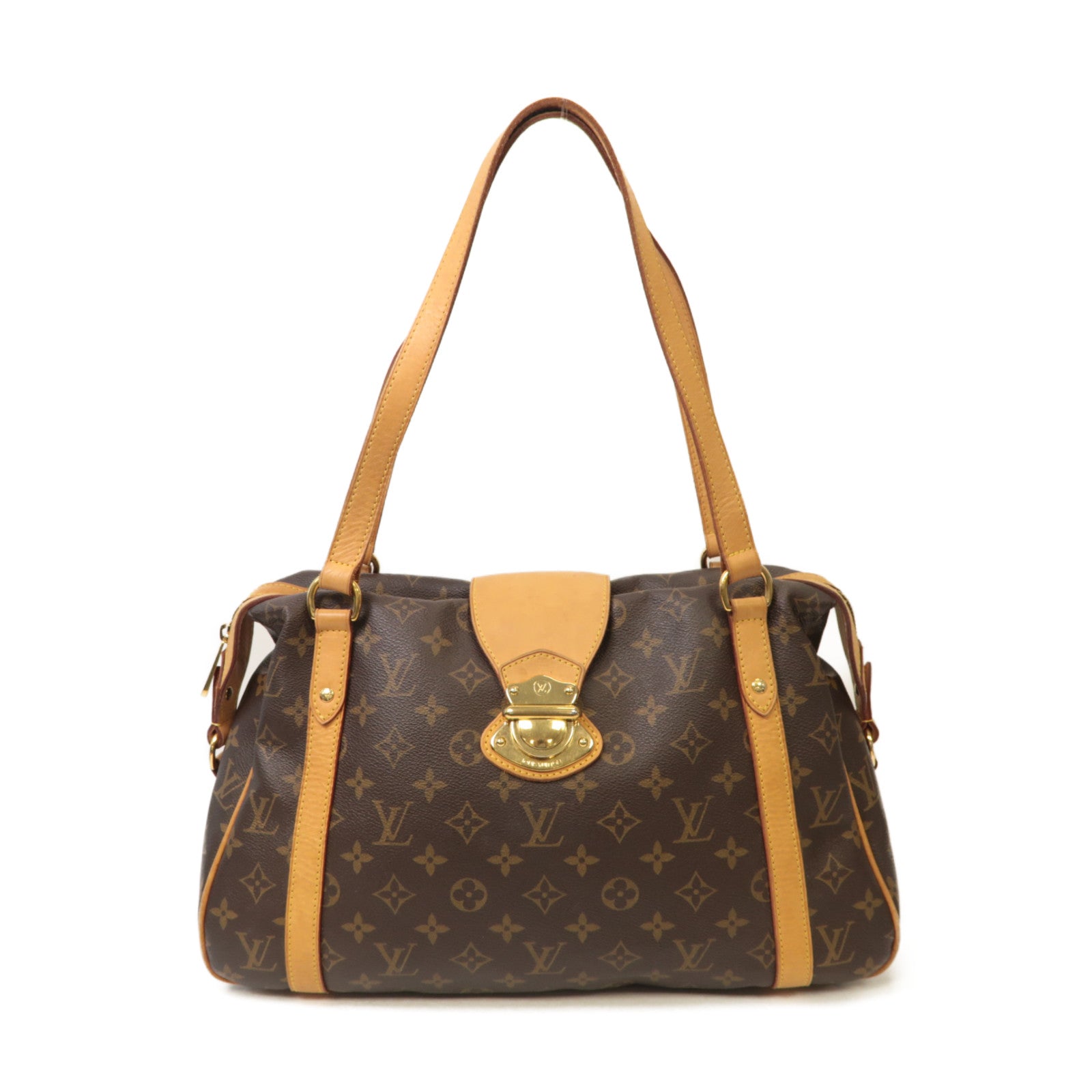 LOUIS VUITTON Monogram Stresa PM金扣肩背袋啡色