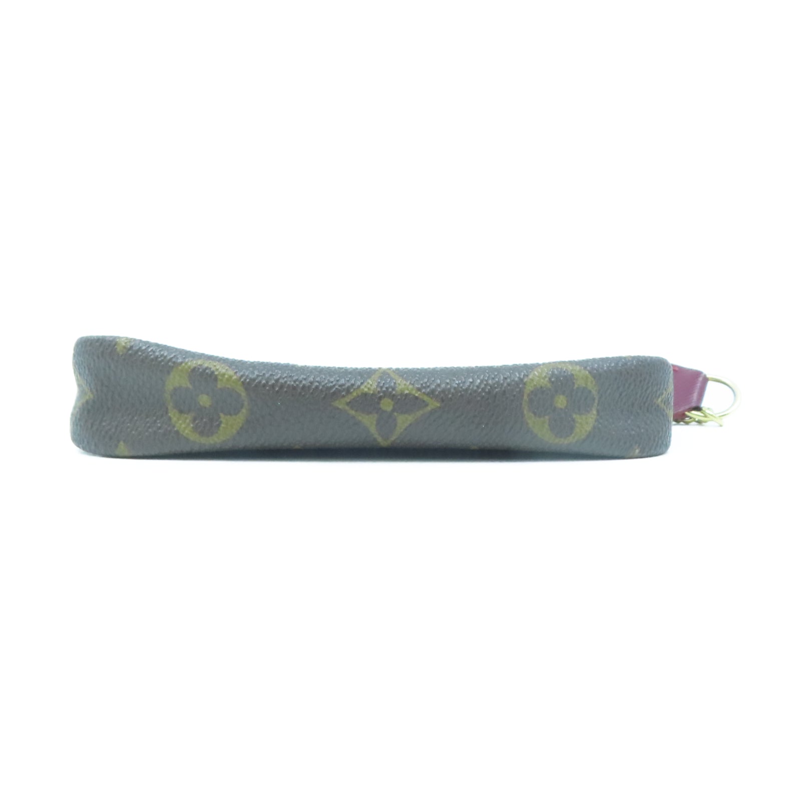 LOUIS VUITTON Monogram Pochette Accessories Pouch金扣鏈帶肩背袋棕色