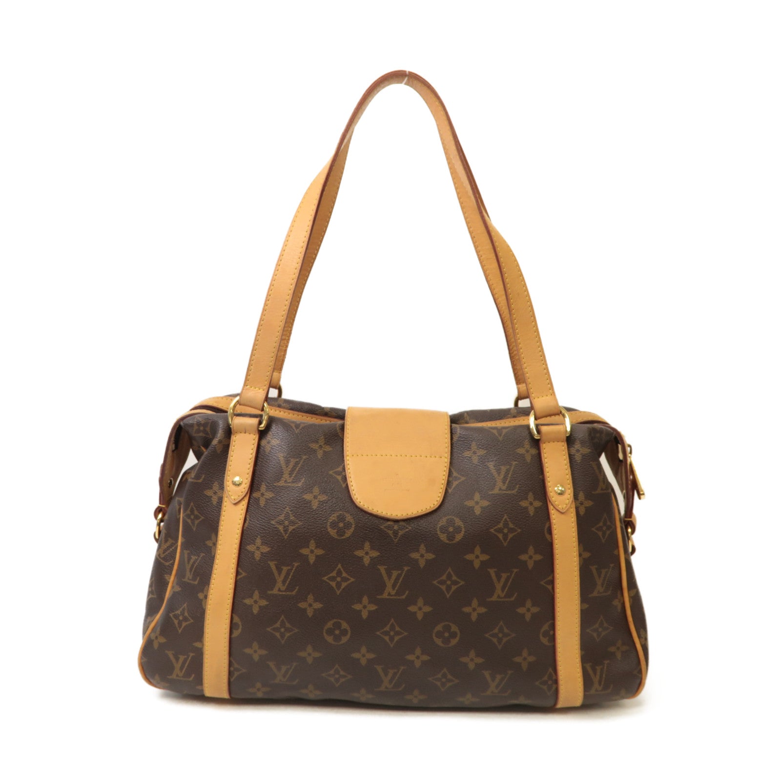 LOUIS VUITTON Monogram Stresa PM金扣肩背袋啡色