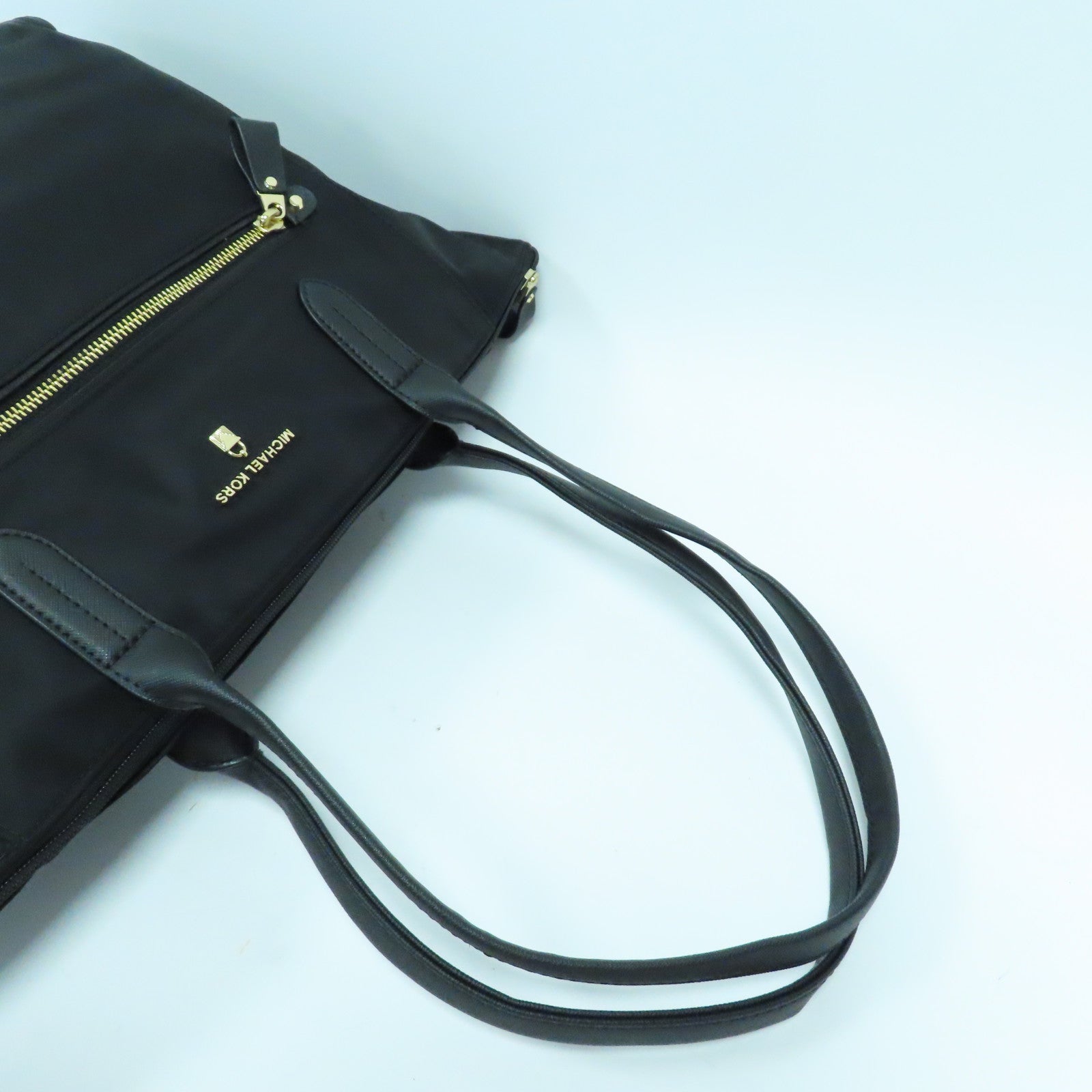 Michael Kors 尼龍Tote Bag金扣肩背袋黑色