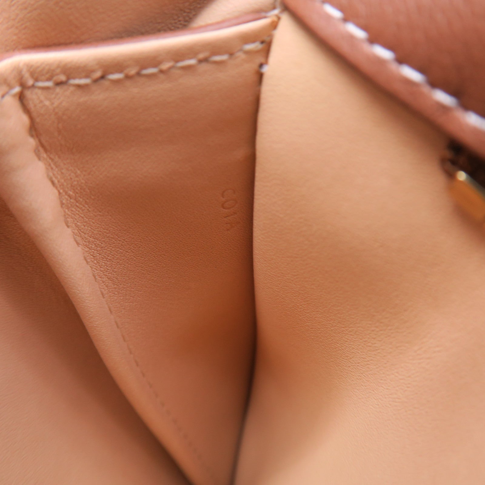SELECTION 帆布/牛皮皮革Delvaux Brillant PM金扣手挽肩背兩用袋棕色/白色