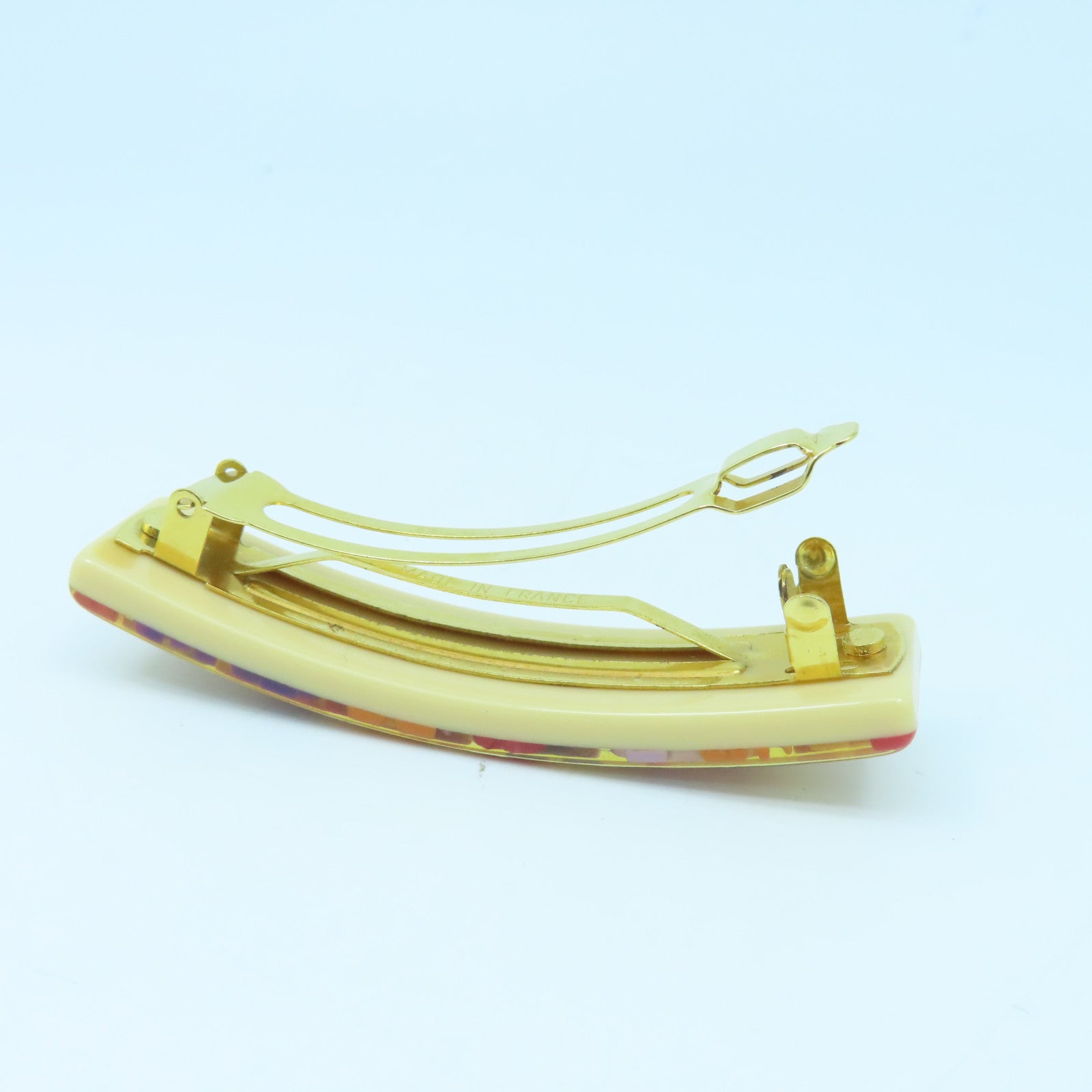 LOUIS VUITTON PVC Hair Clip金扣髮夾橙色/彩色